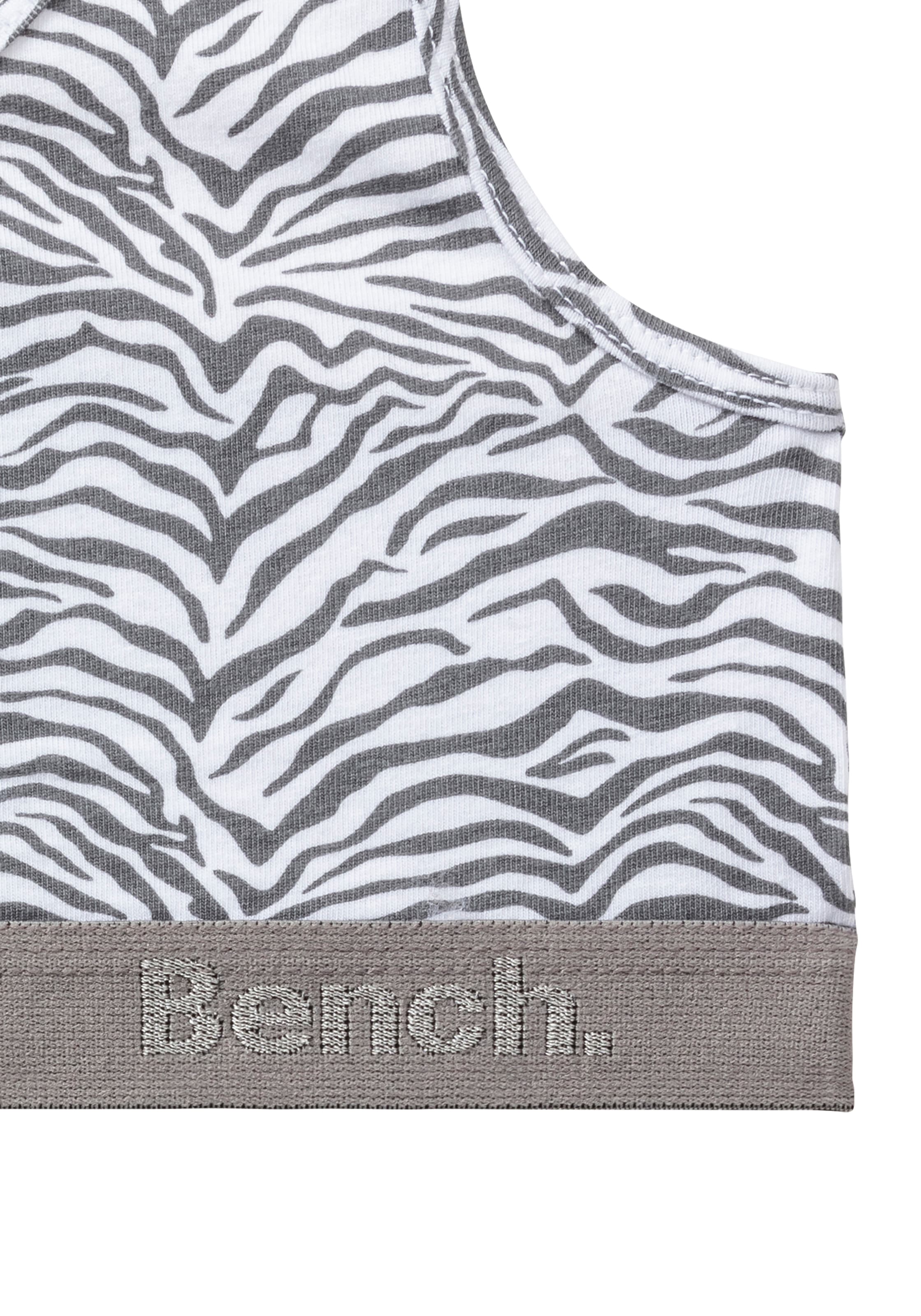 Bench. Set: Bustier, (4 tlg., mit Panty), mit tonigem Zebramuster
