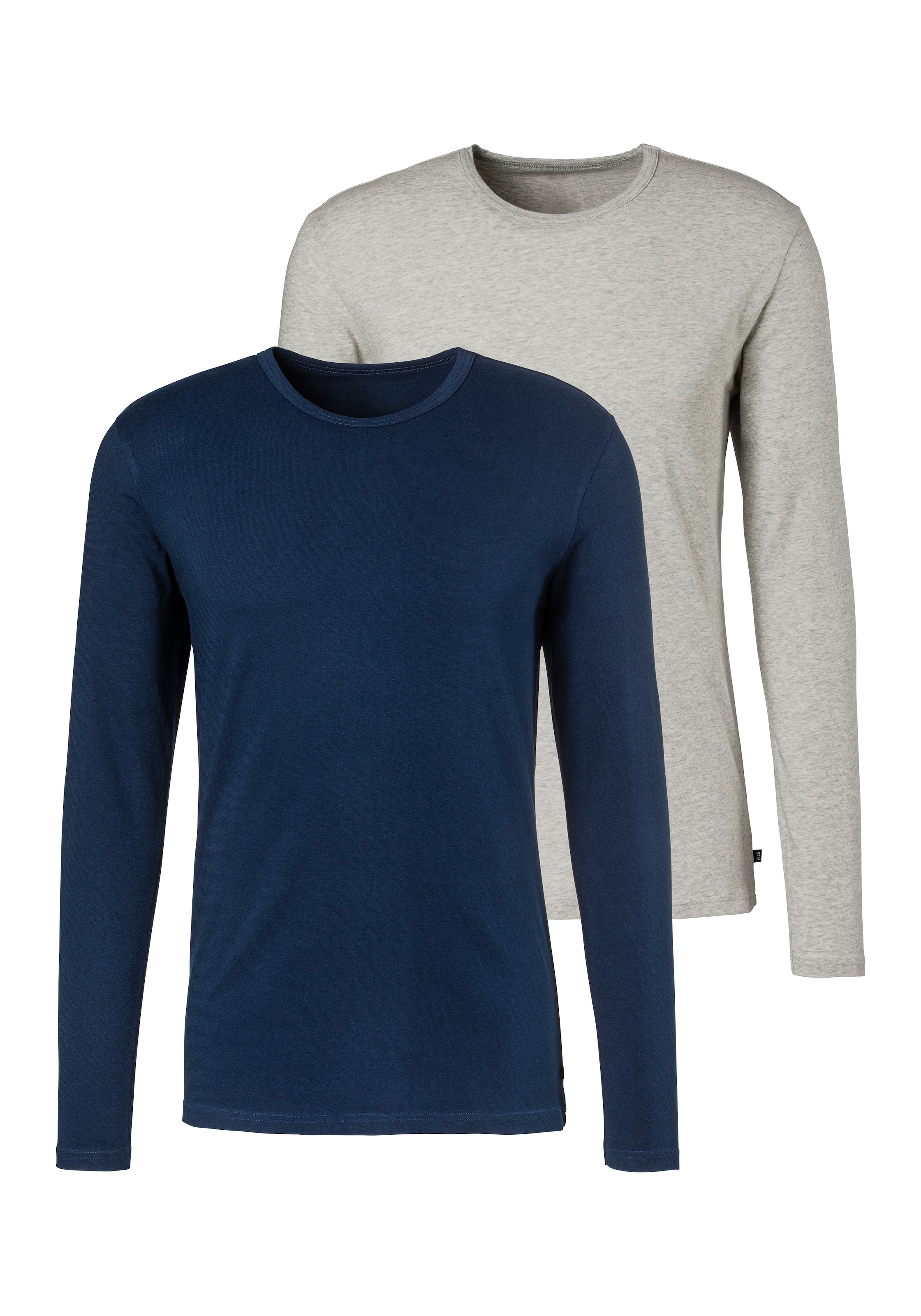 H.I.S Langarmshirt, (Packung, 2er-Pack), Doppelpack Unterziehshirt aus Baumwoll-Mix