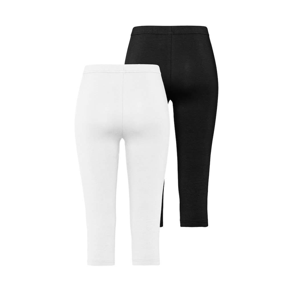 Vivance active Caprileggings, (2er-Pack), mit Gummibund, Loungewear
