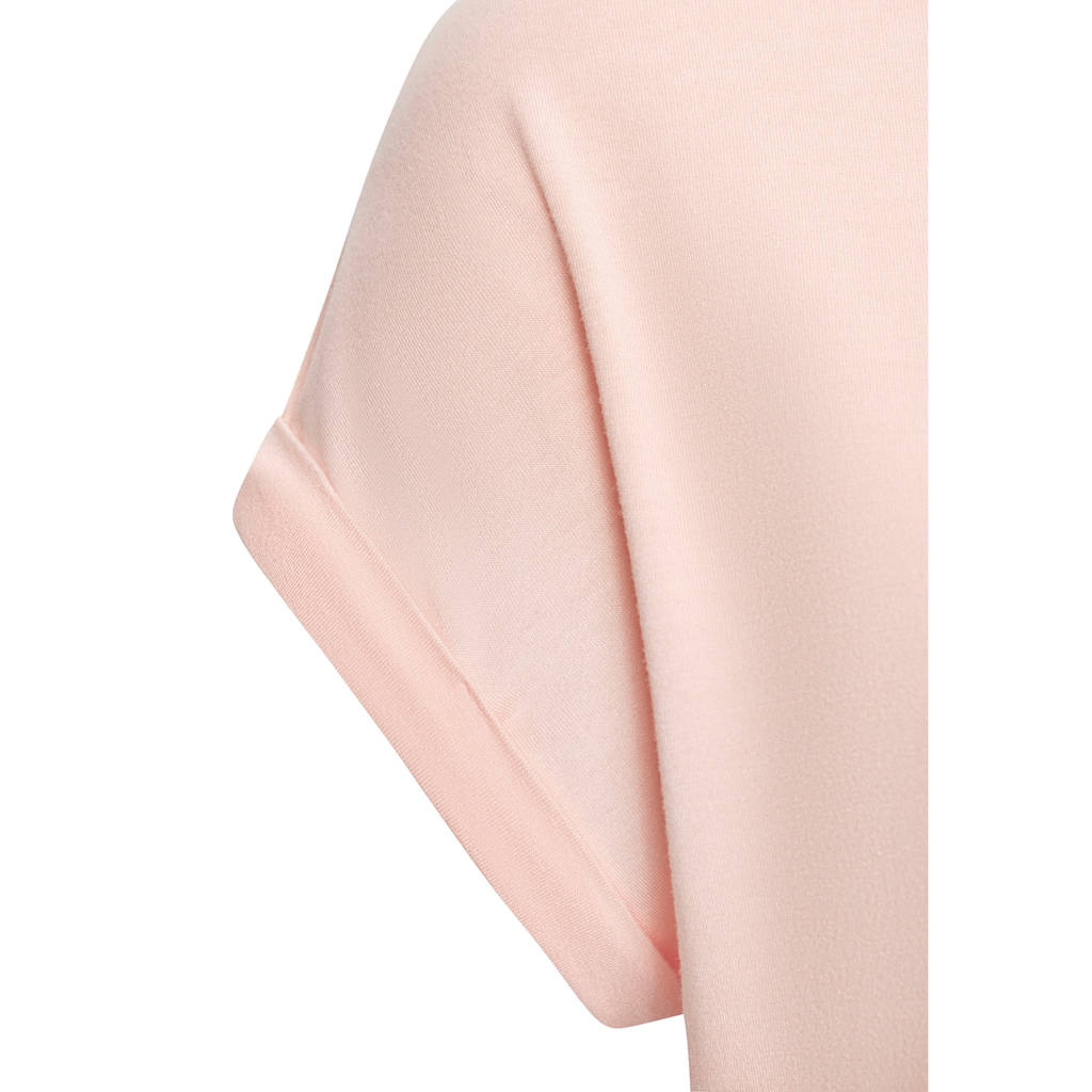 LASCANA Kurzarmshirt »mit Lascana Herz Print«, aus weichem Viskose-Stretch