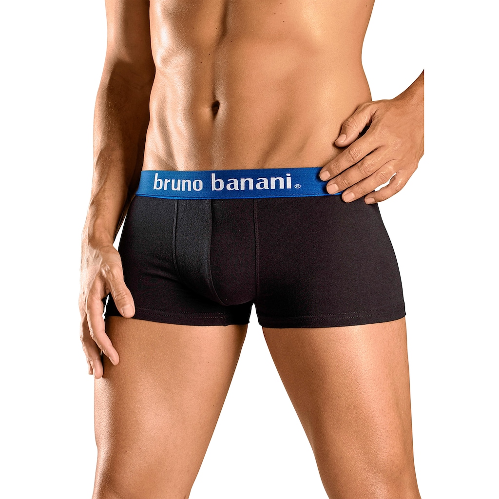 Bruno Banani Hipster, (Packung, 4 St.), knapp sitzende Boxershorts in uni oder gemustert aus Baumwollmischung