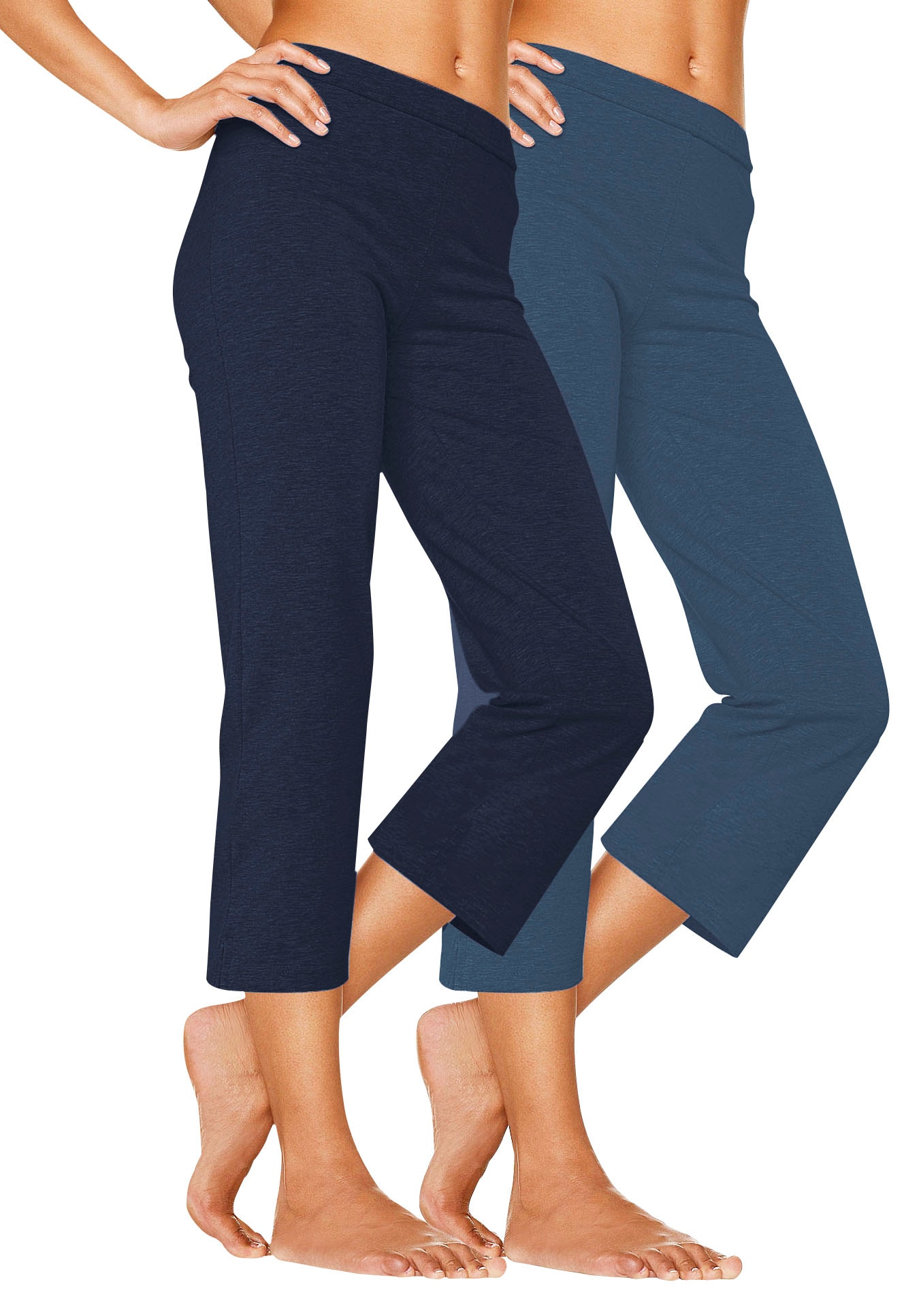 Vivance active Caprihose, (2er-Pack), mit Gummibund, Loungewear