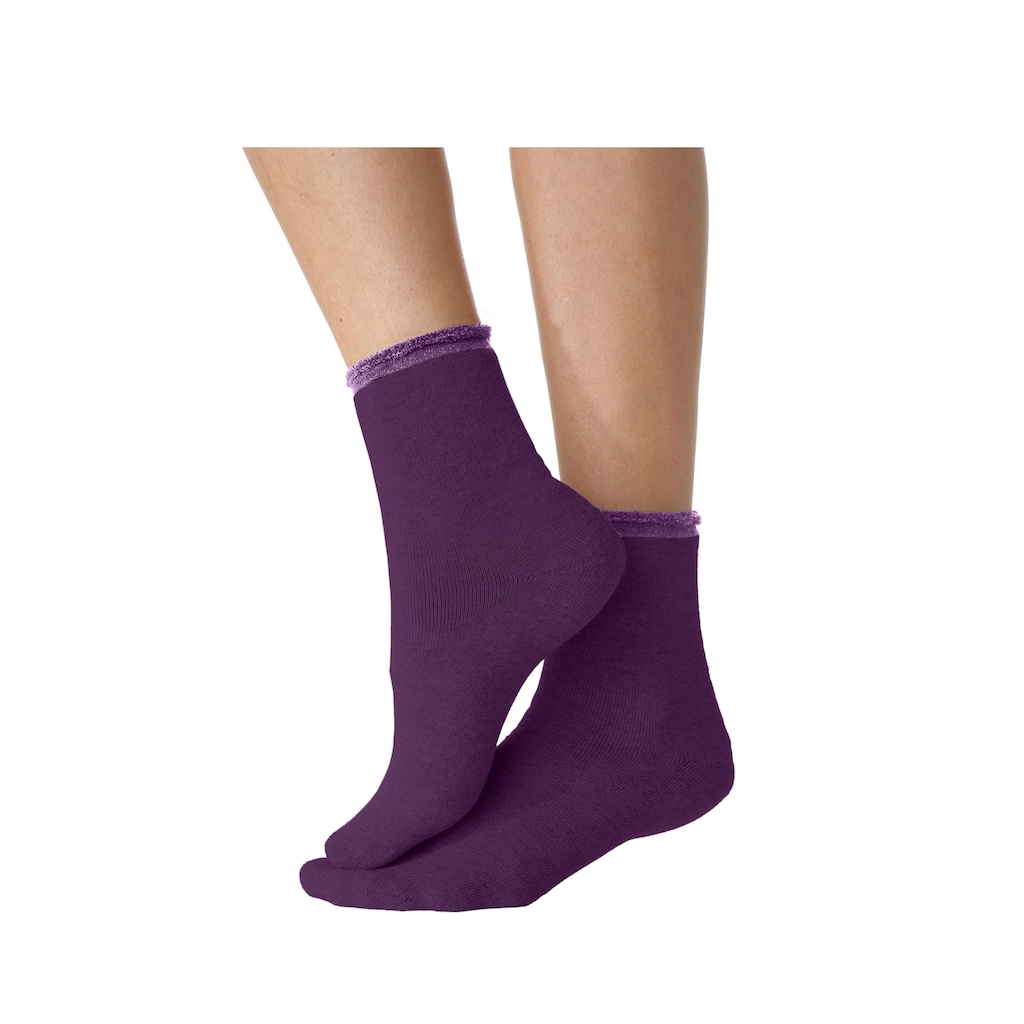 Lavana Kuschelsocken, (Packung, 4 Paar), mit Innenfrottee