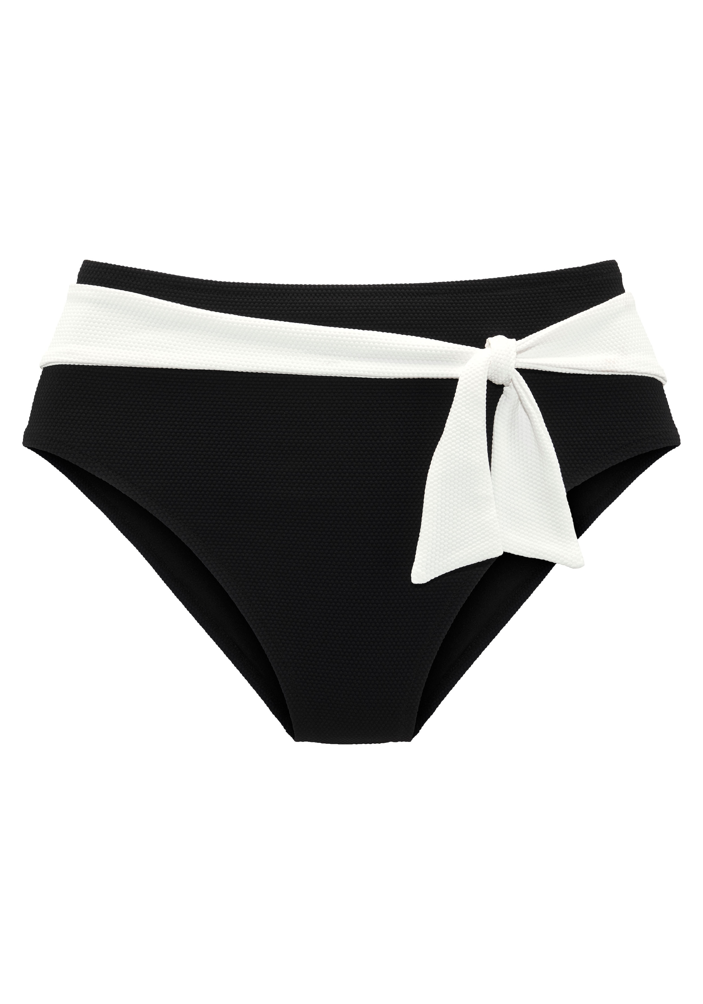 LASCANA Pantalon de bikini taille haute »Chic« aus eleganter Strukturware