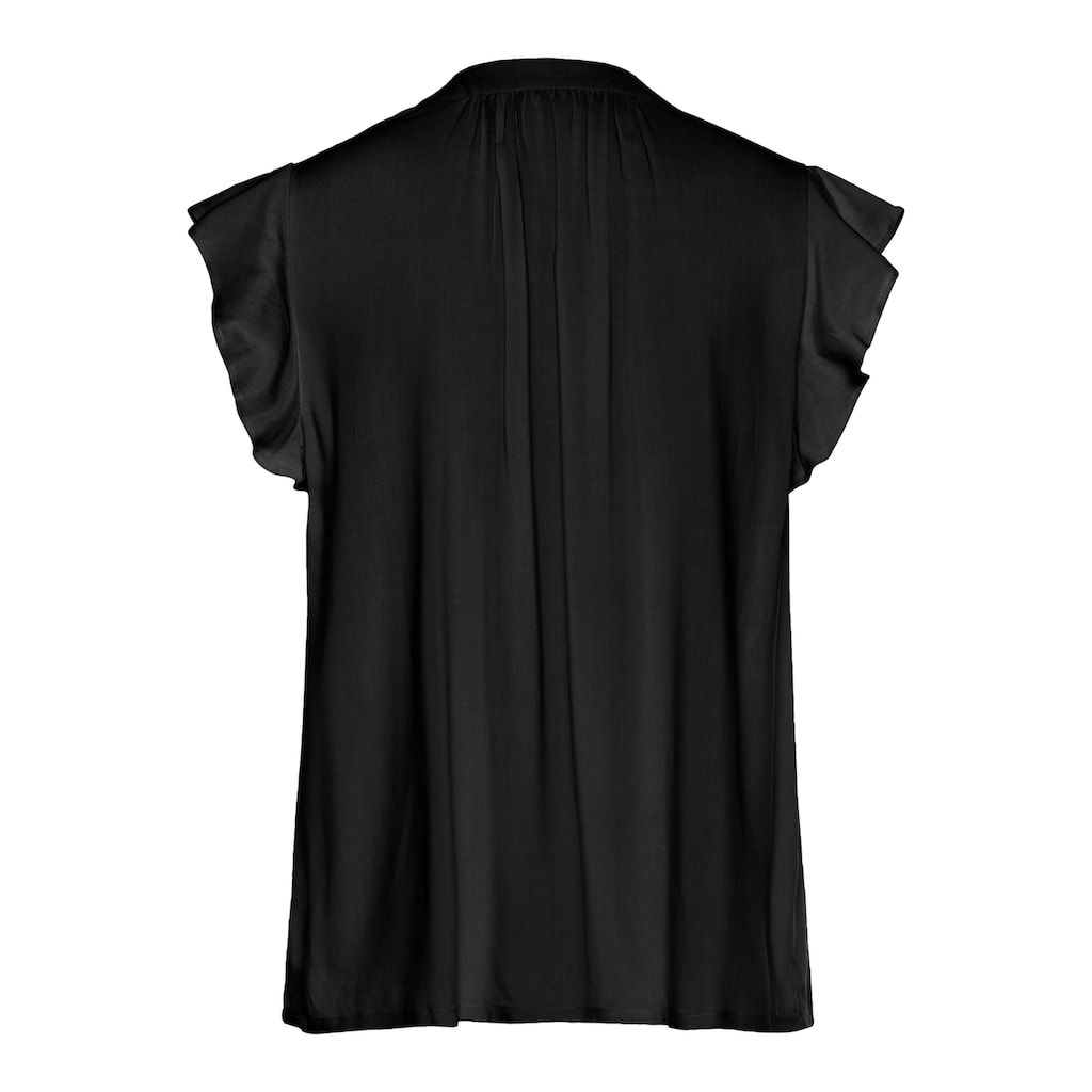 LASCANA Schlupfbluse, mit Rüschenärmeln, Kurzarmbluse, elegant
