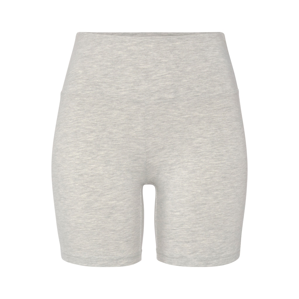 LASCANA Shorts, mit breitem Bündchen und Logodruck