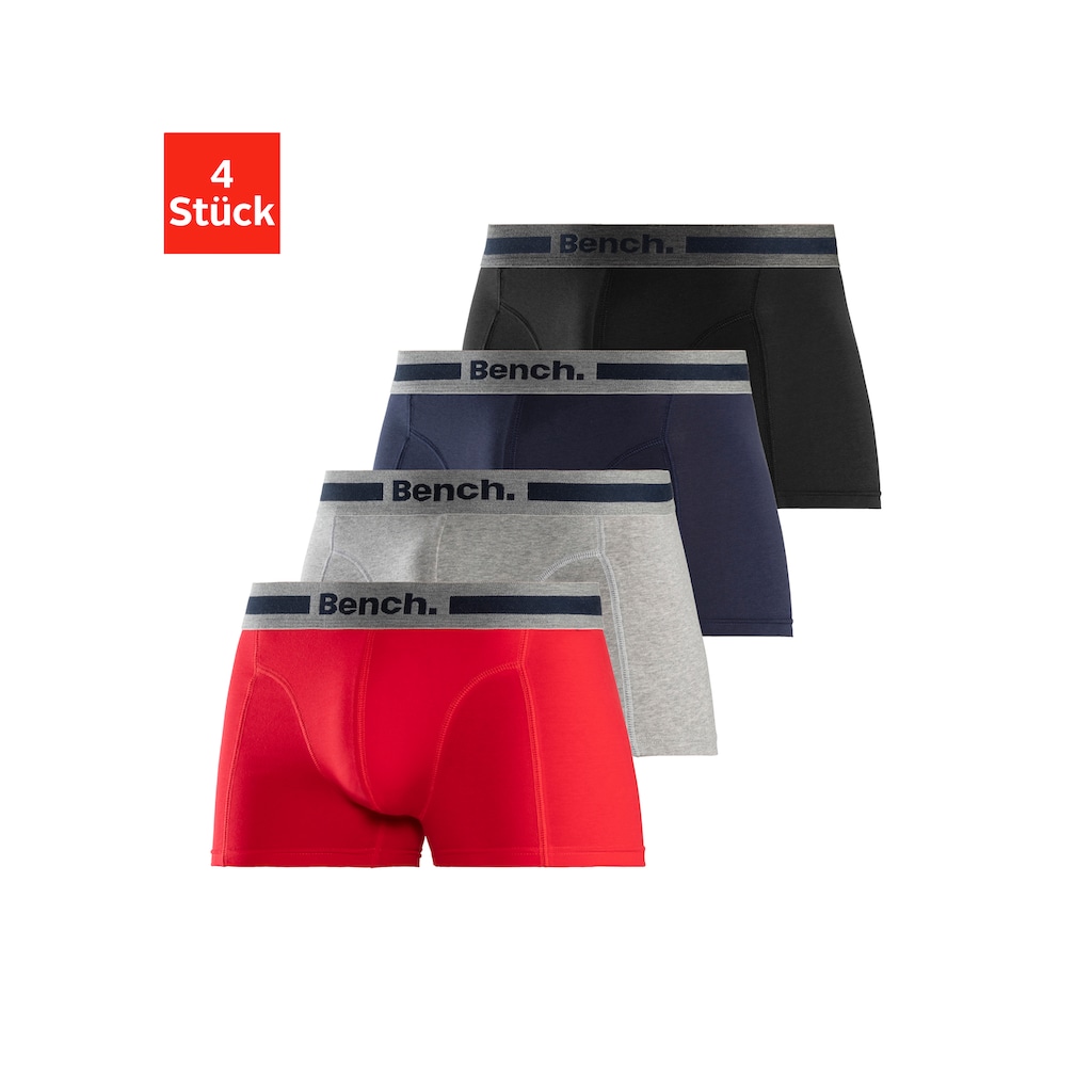 Bench. Boxer »Boxershorts für Herren«, (Packung, 4 St.), Unterhosen mit Overlock-Nähten vorn