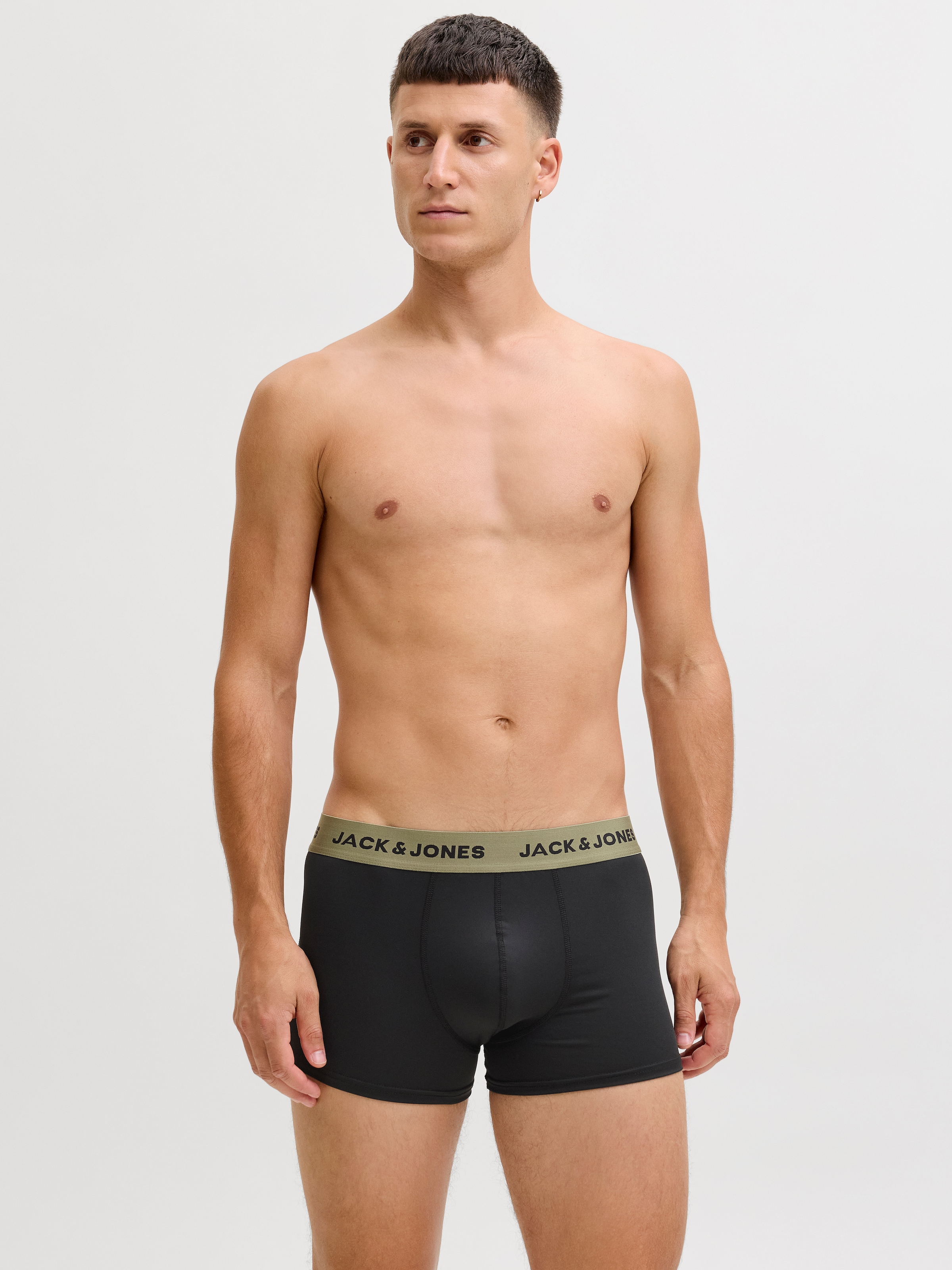 Jack & Jones Trunk »JACFLOWER aus Microfaserqualität und schnelltrocknendem Material« Packung, 3 Stk. unifarben mit Farbeinsatz, modisch, eng anliegend, Microfaser