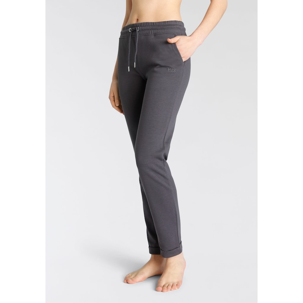 H.I.S Sweathose, Schlupfhose mit kleinem Aufschlag am Saum, Loungewear