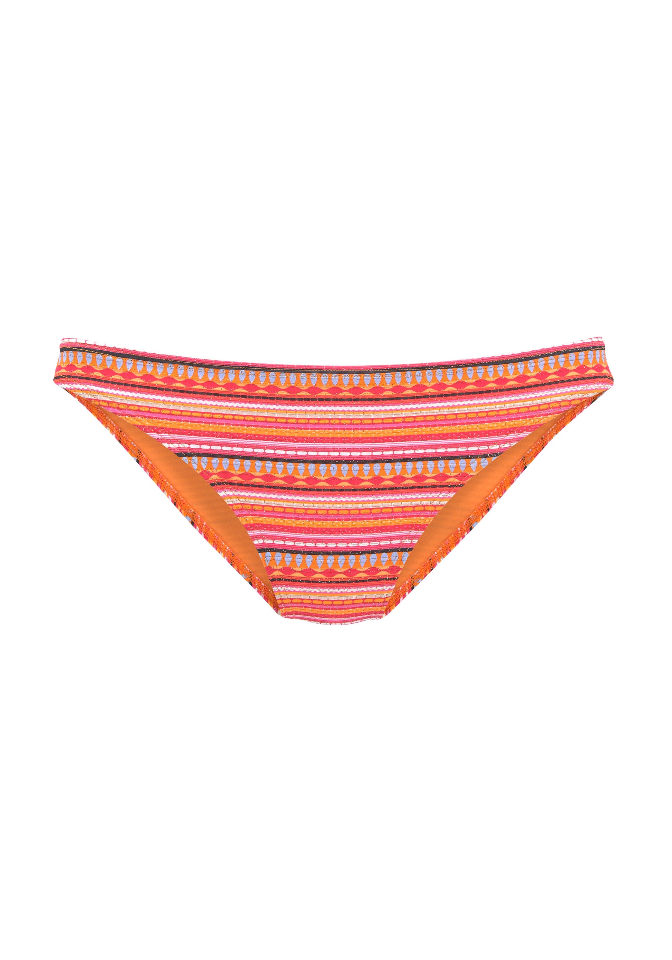 LASCANA Bügel-Bandeau-Bikini, mit goldfarbenen Glitzerstreifen