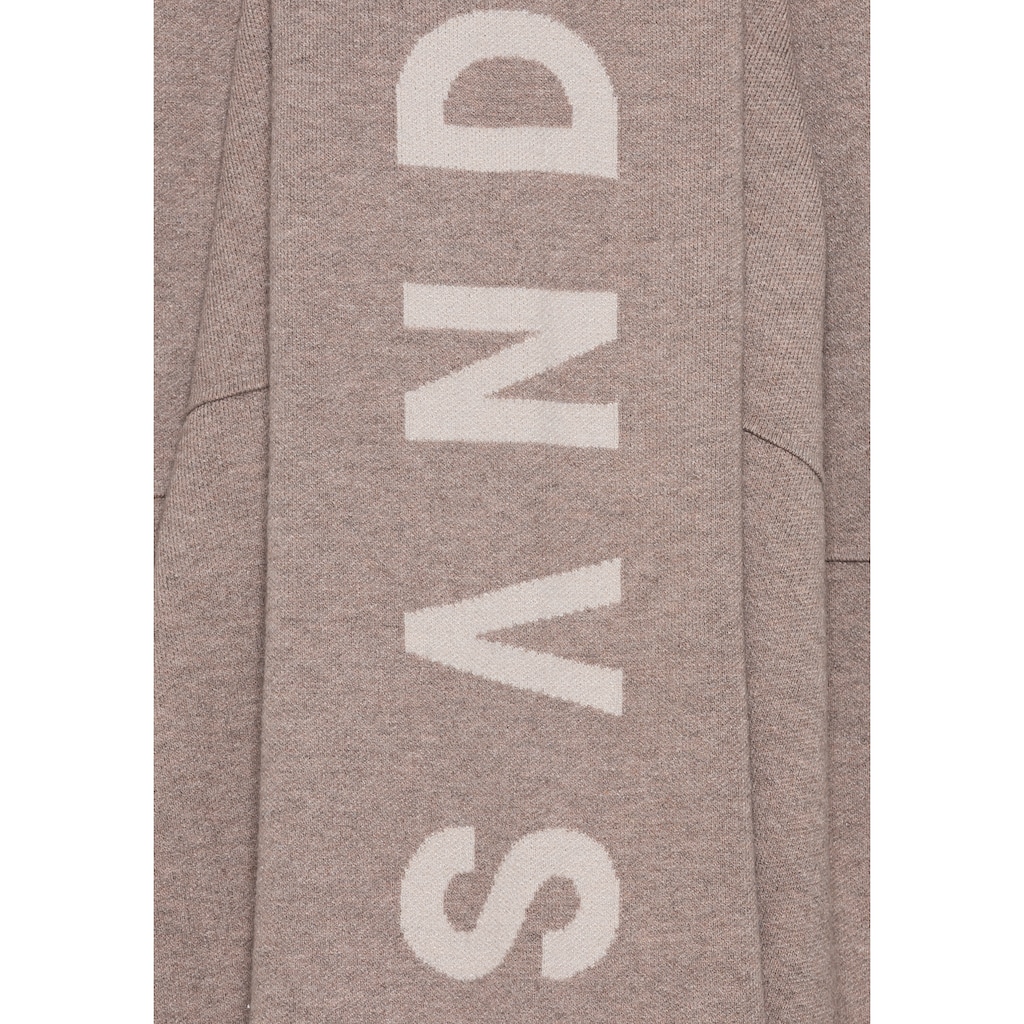 Elbsand Hoodie, Strickpullover mit eingestricktem Logo, Loungewear