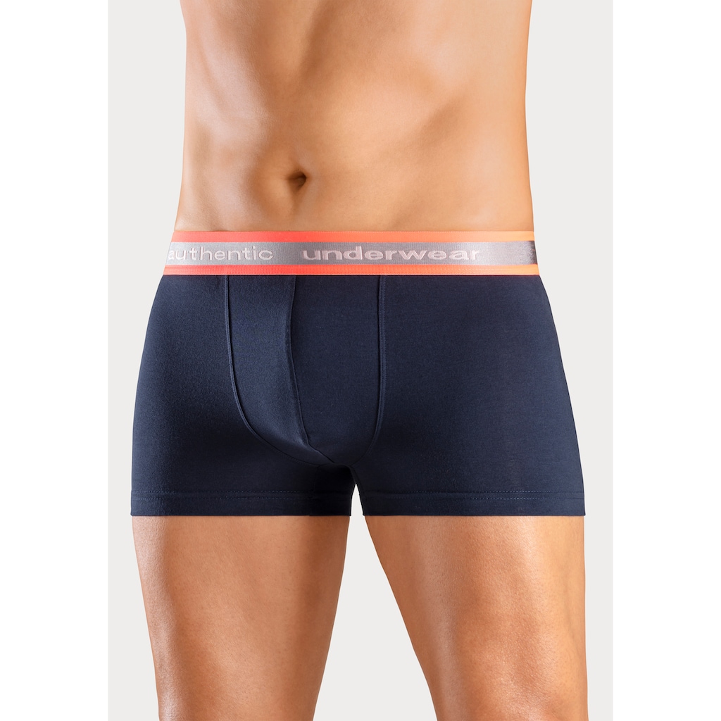 AUTHENTIC LE JOGGER Boxer »Boxershorts für Herren«, (Packung, 4 St., 4er-Pack), angenehm weiches Neon-Bündchen