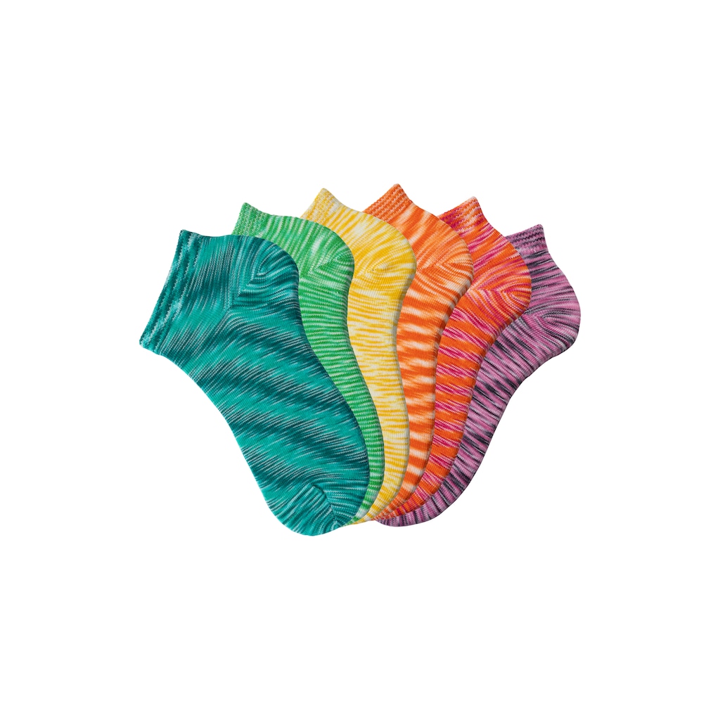 H.I.S Sneakersocken, (Packung, 6 Paar), mit farbigem Garn