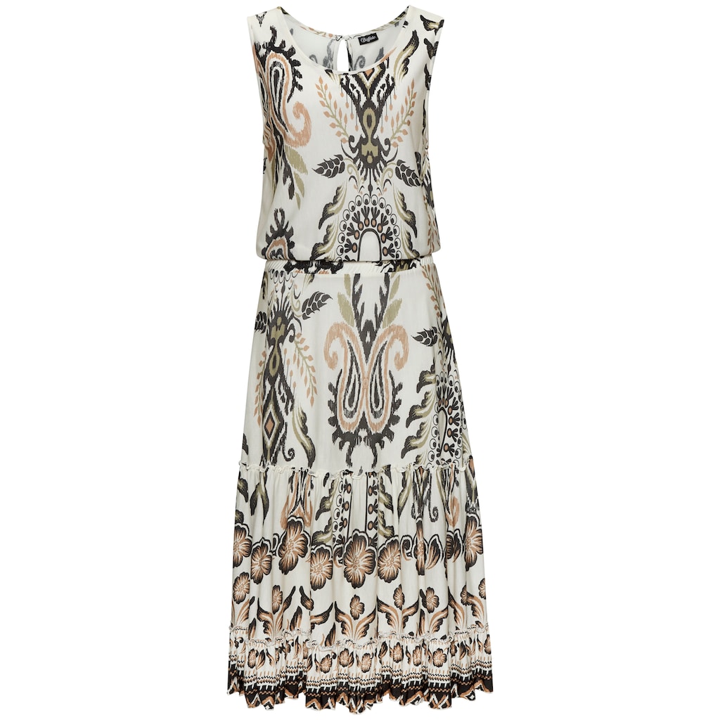Buffalo Volantkleid, mit Volants, Druckkleid, Sommerkleid, verspielt