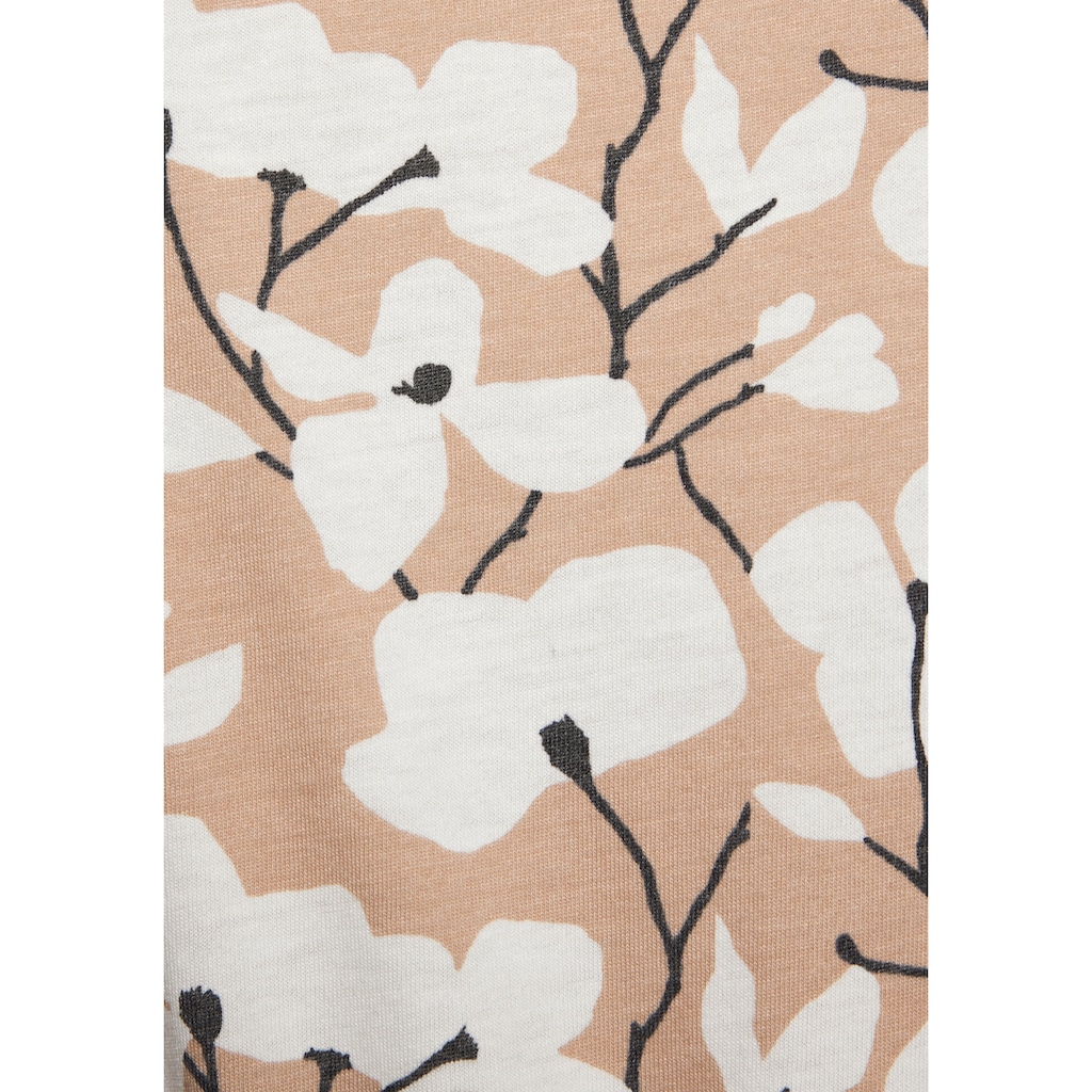 Beachtime Jerseykleid, mit Blumenmuster und Taschen, Sommerkleid aus Baumwoll-Mix