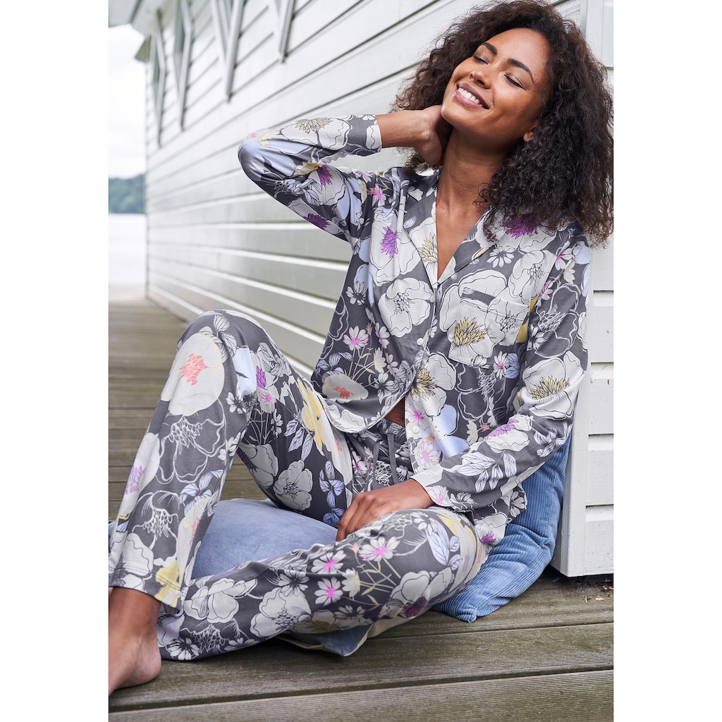 Vivance Dreams Pyjama, (2 tlg.), in schönem Muster