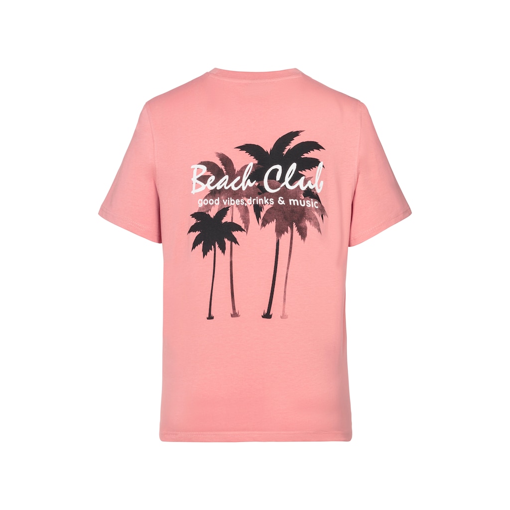 Beachtime T-Shirt »mit grossem Rückenprint«, Regular-Fit, mit Print vorn und hinten