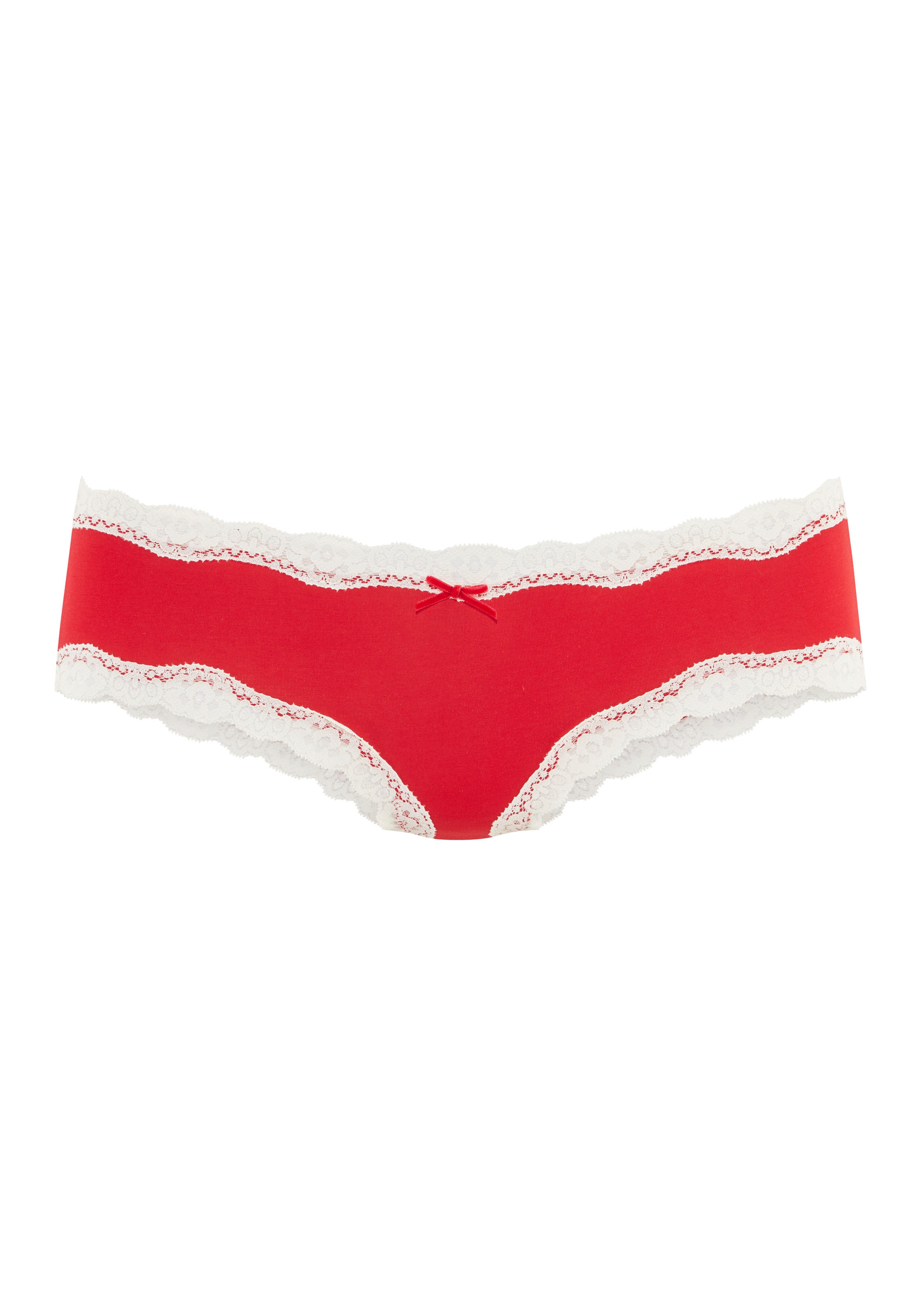 LASCANA Hipster 2er-Pack,  mit feiner Spitze und weihnachtlichen Prints