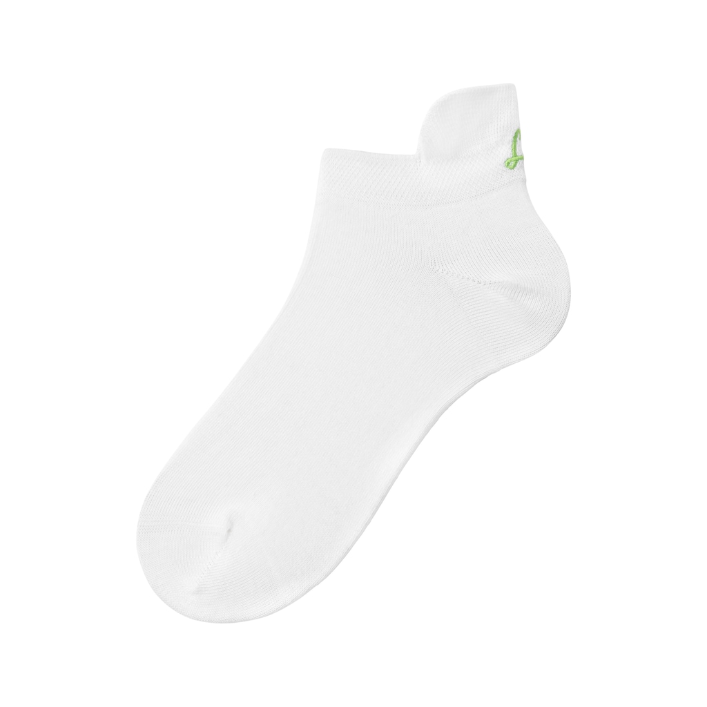 LASCANA Sneakersocken, (Box, 7 Paar, Box), mit kleiner Stickerei