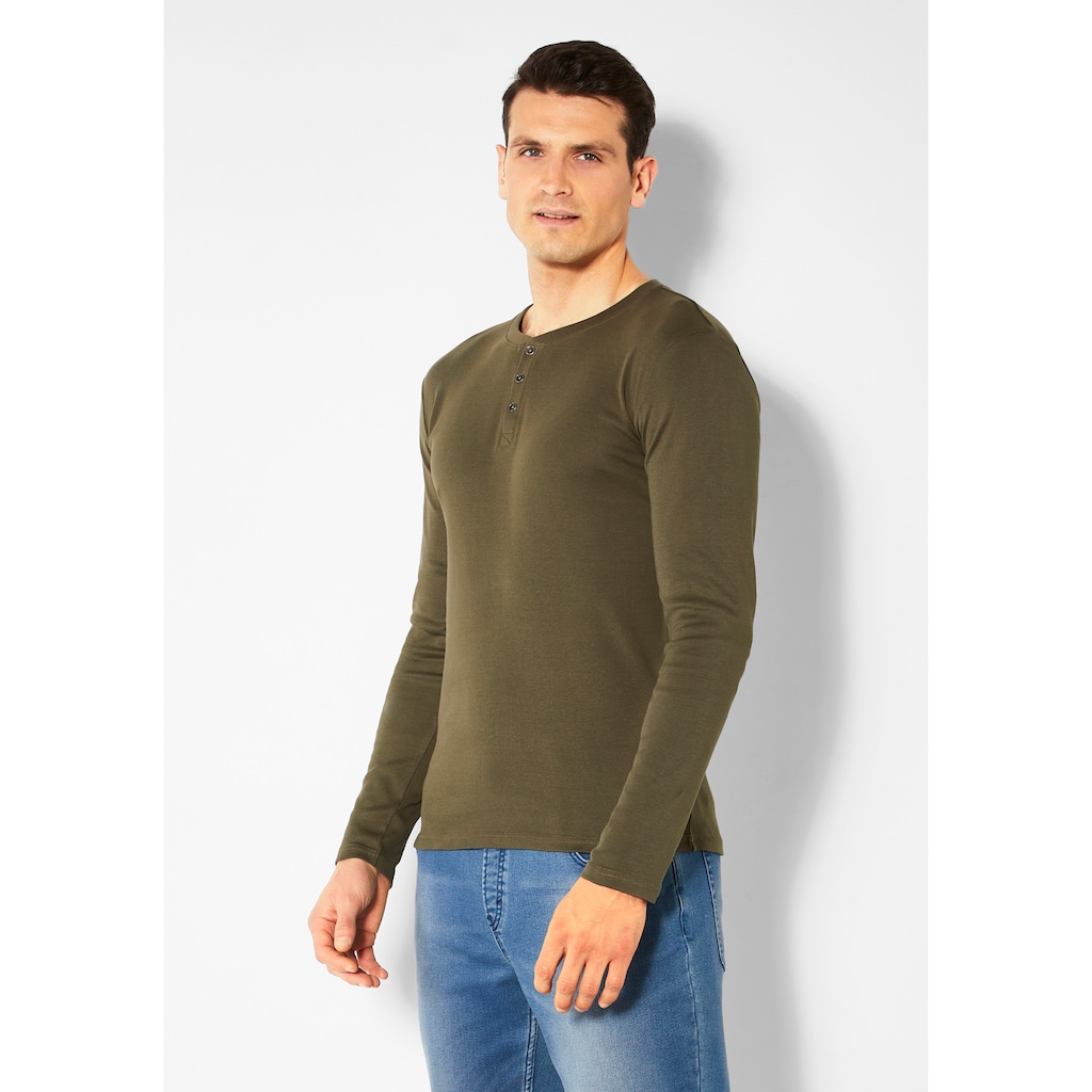 H.I.S Langarmshirt, mit aufwendiger Knopfleiste