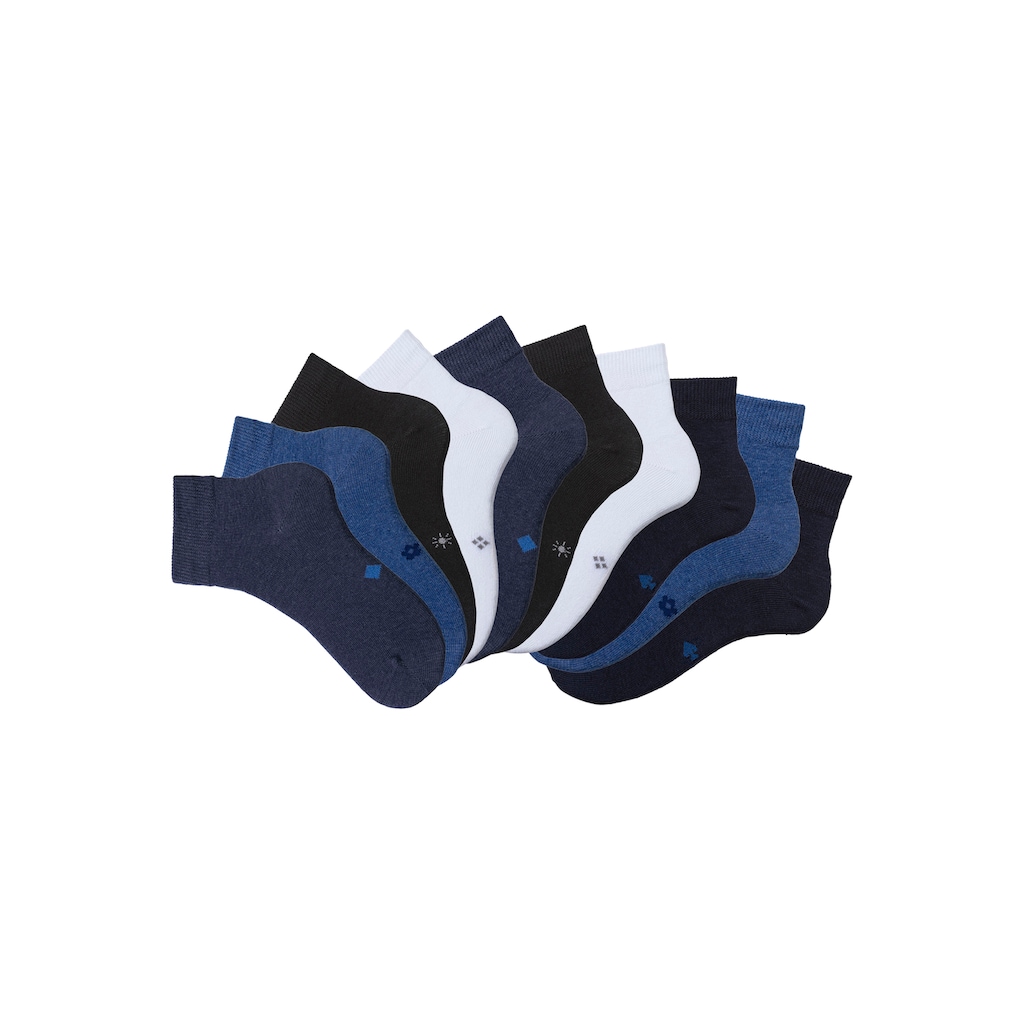 H.I.S Kurzsocken, (Packung, 10 Paar), mit eingestrickten Symbolen