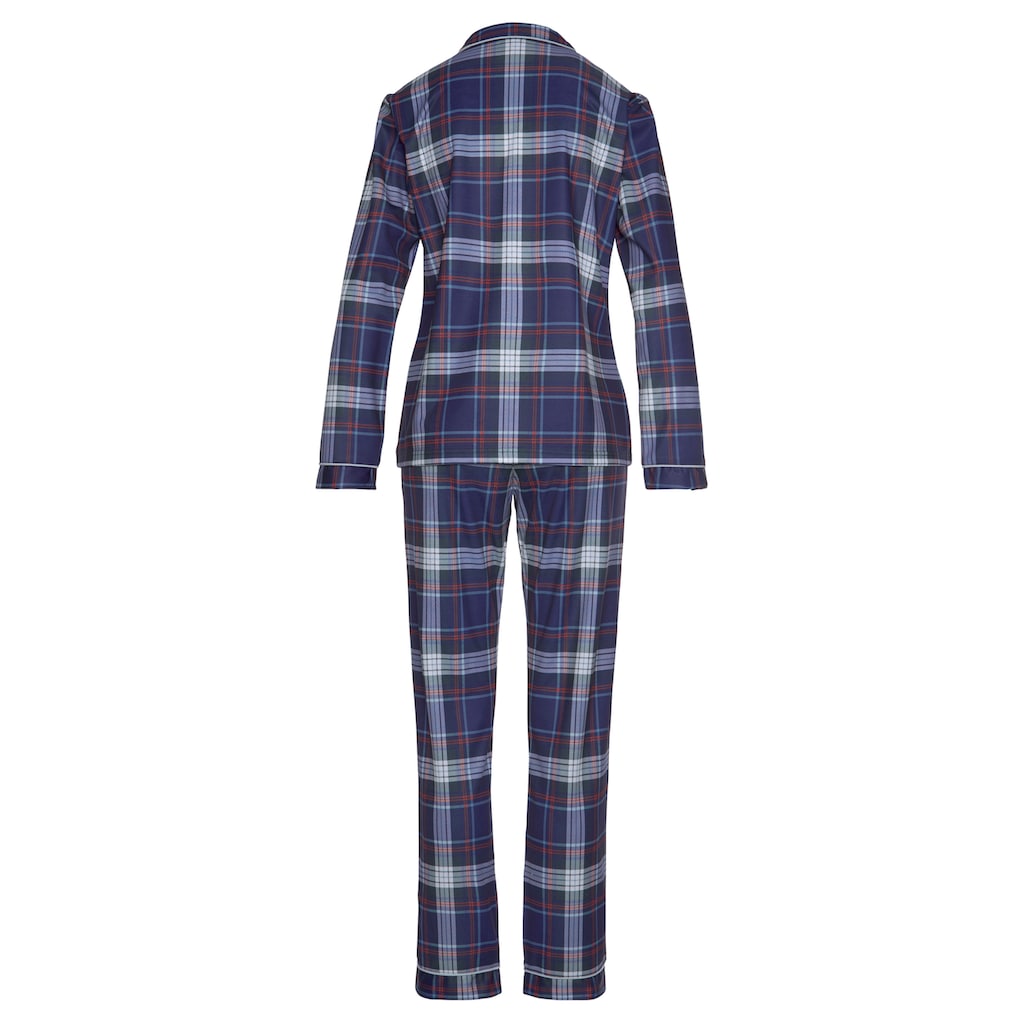 H.I.S Pyjama, (Set, 2 tlg.), aus Flanell mit Allover-Karomuster