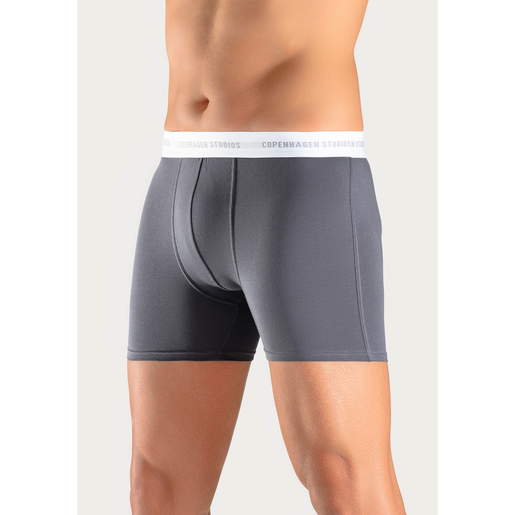 Copenhagen Studios Boxer »Boxershorts für Herren«, (Packung, 3 St., 3er-Pack), mit längerem Bein und Logobund