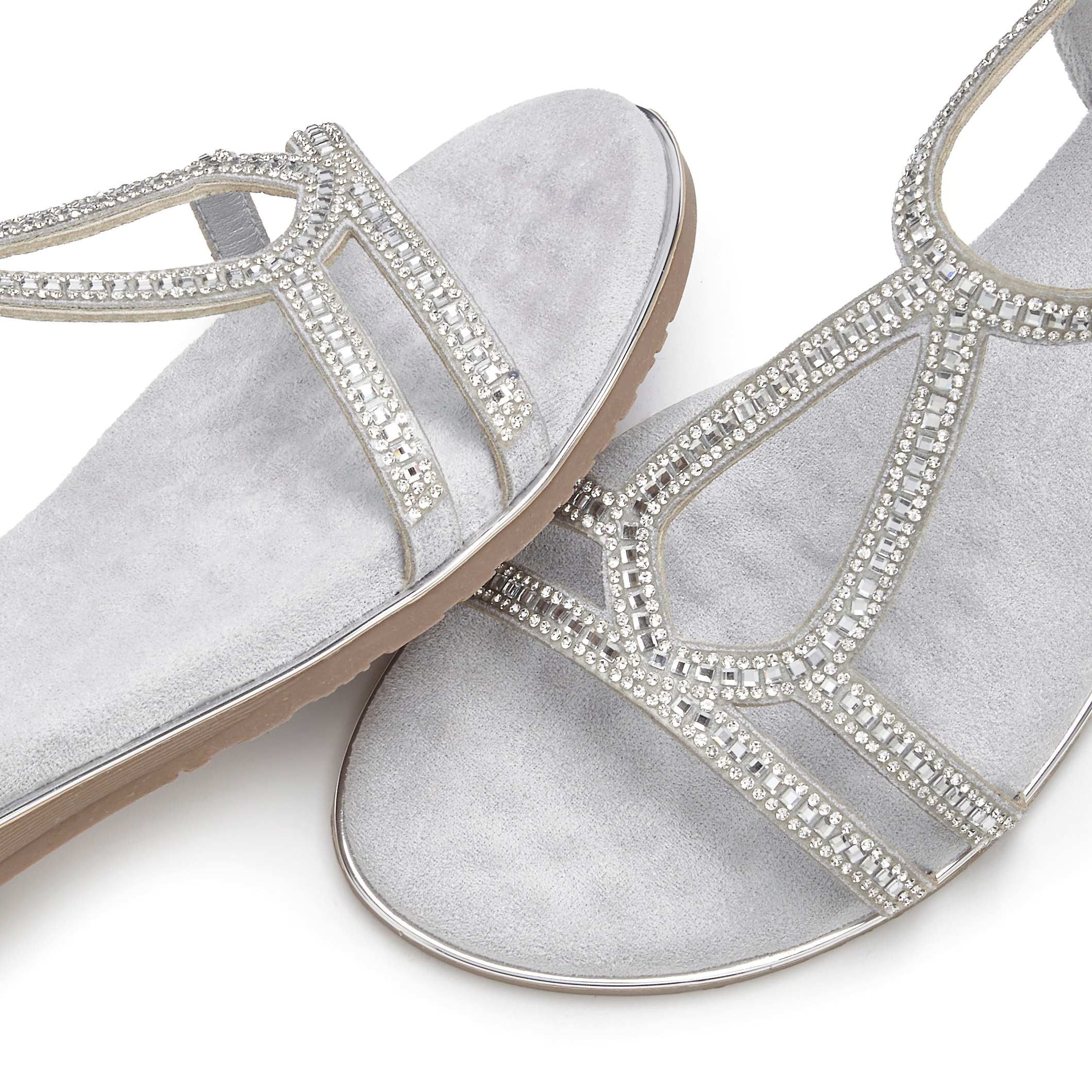 Vivance Sandale »Sandalette, Sommerschuh,«  mit Glitzer Verzierungen und elastischen Riemchen