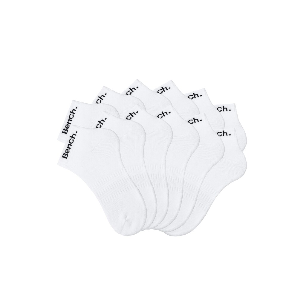 Bench. Sportsocken, (Packung, 12 Paar), Tennis Kurzsocken mit Halbfussfrottee