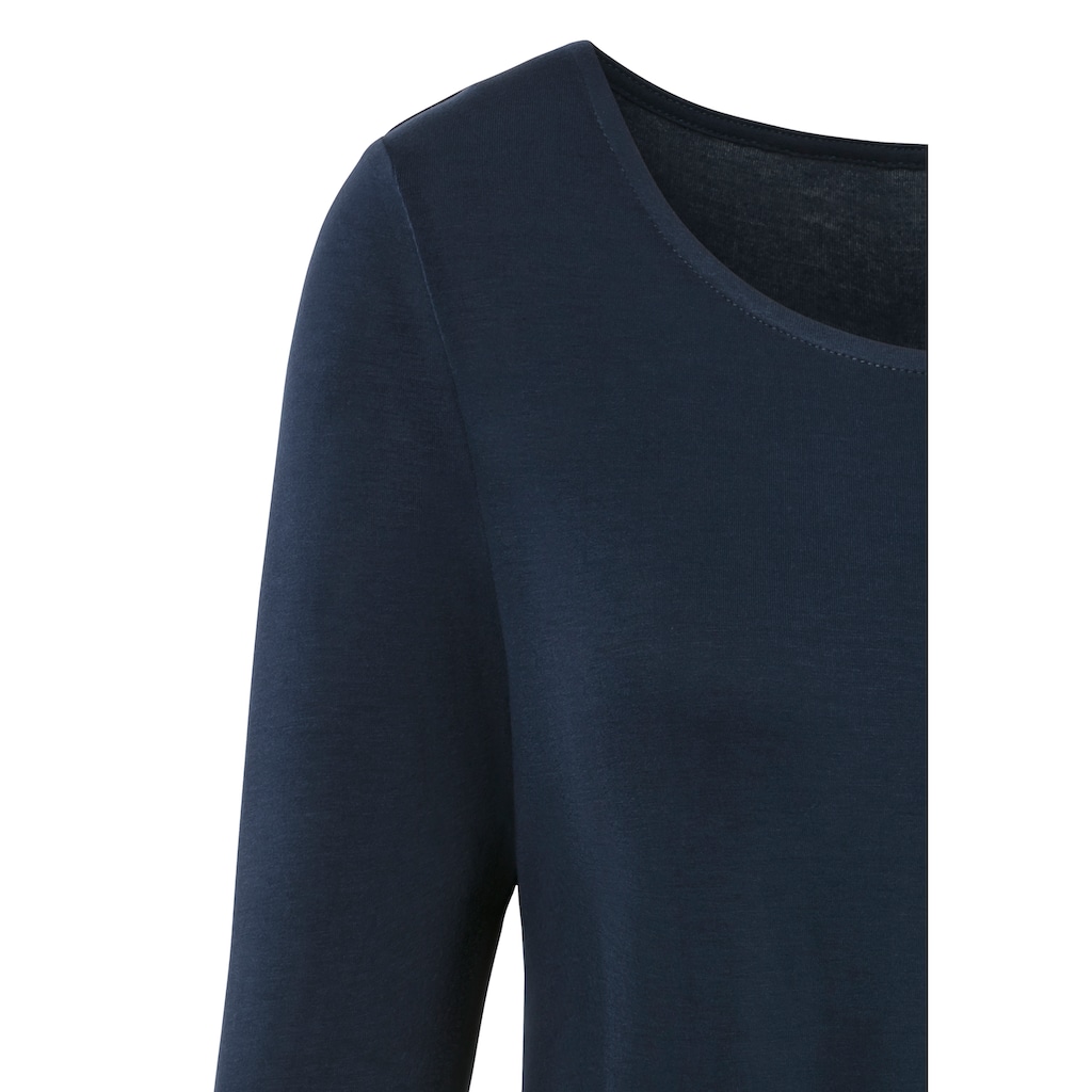 Vivance 3/4-Arm-Shirt, mit elastischem Saumabschluss