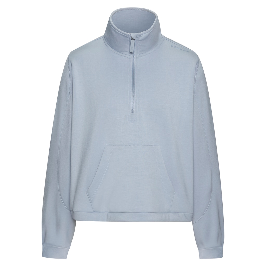 Copenhagen Studios Langarmshirt, aus hochwertigem Material mit Stehkragen und Reissverschluss