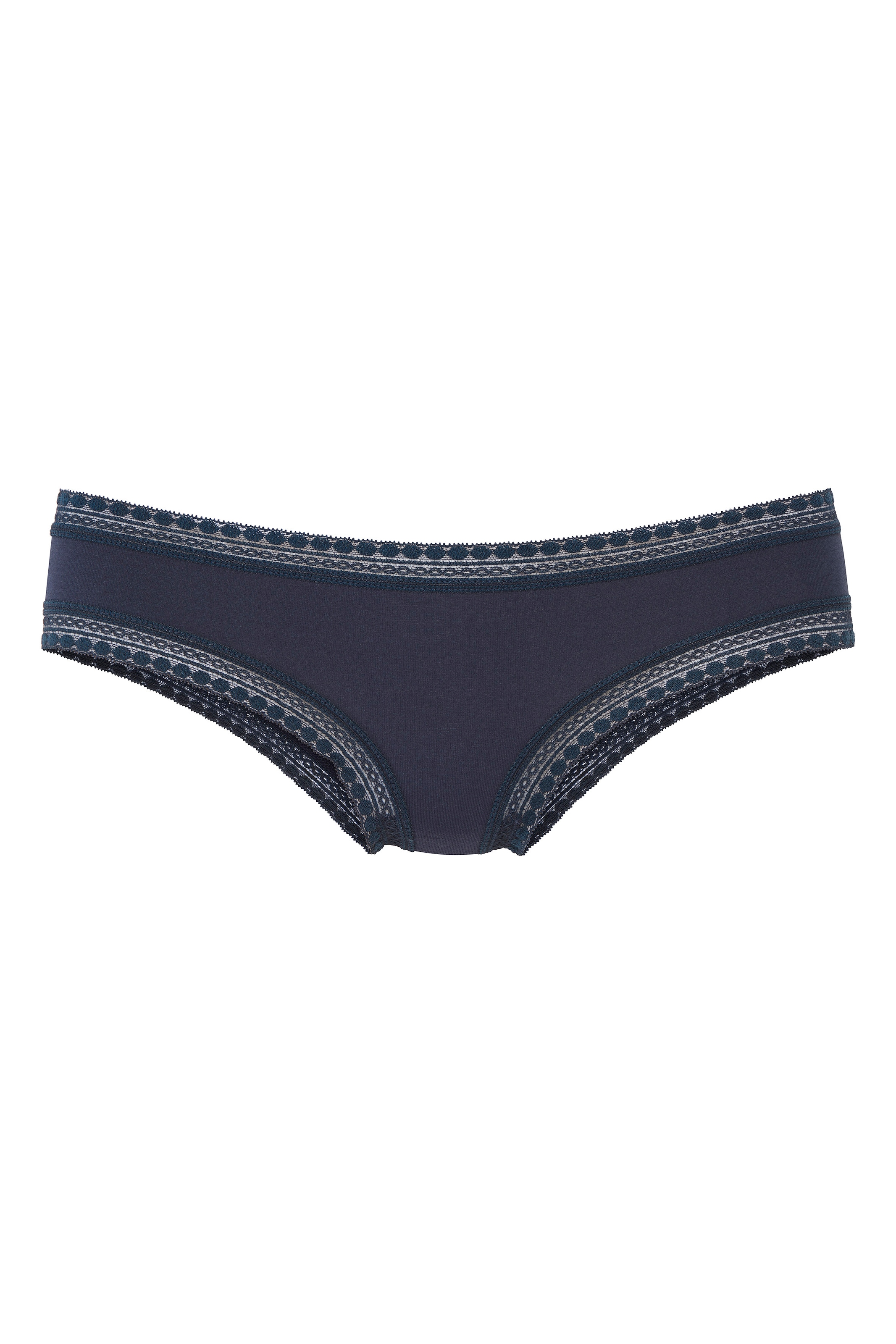 LASCANA Brasilslip 3er-Set,  aus elastischer Baumwolle mit weicher Spitze