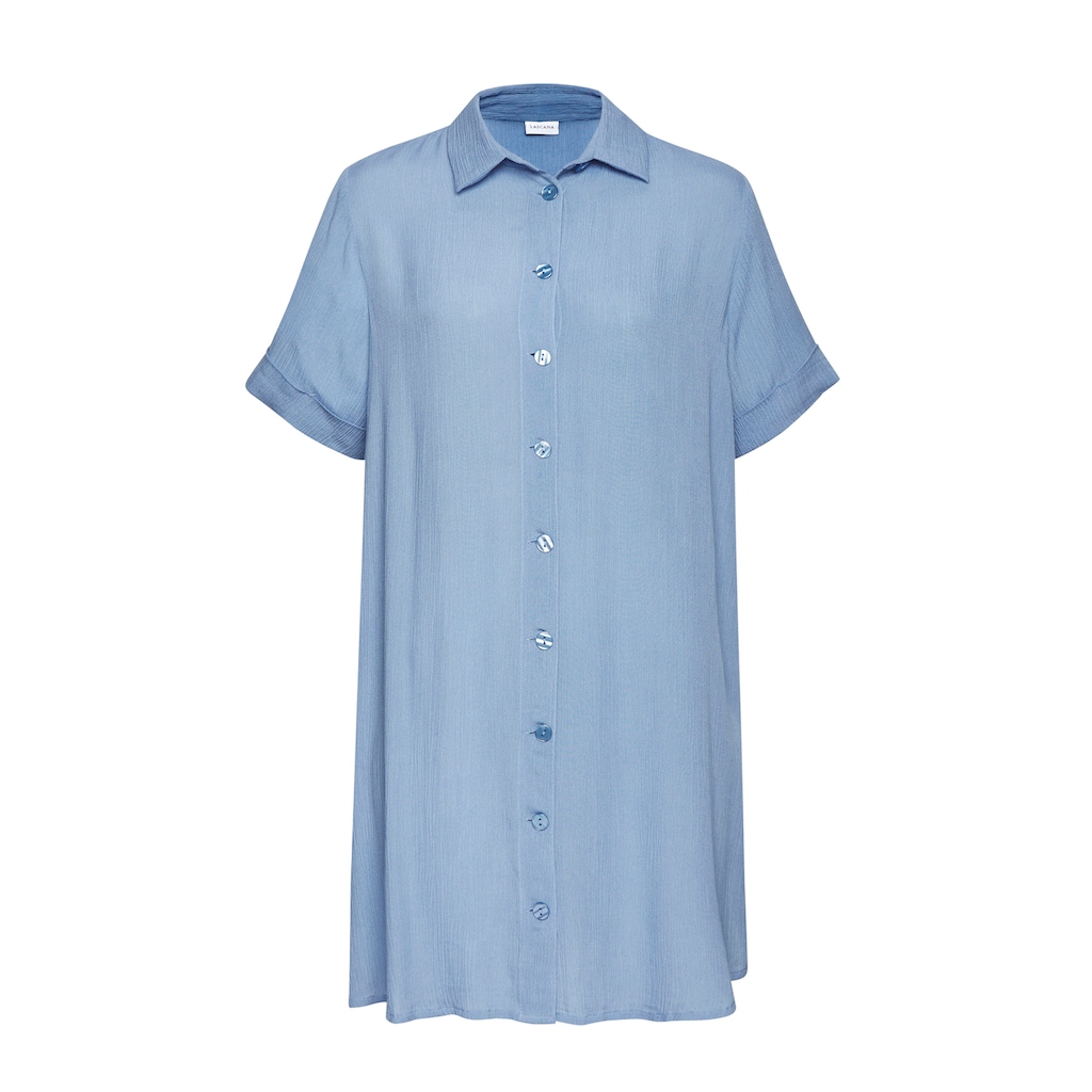 LASCANA Longbluse, mit Knopfleiste, Kurzarmbluse, Blusenkleid, sommerlich