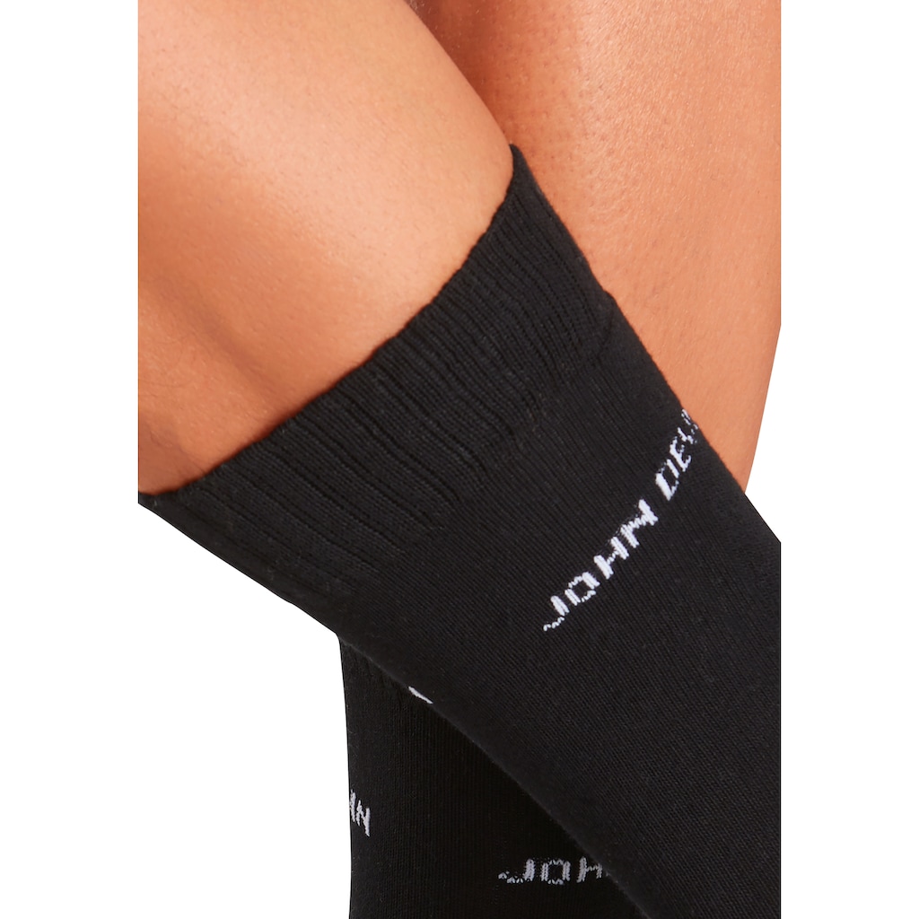 John Devin Funktionssocken, (Packung, 4 Paar), mit Sohlen über Zehen und hoch Fersenplüsch