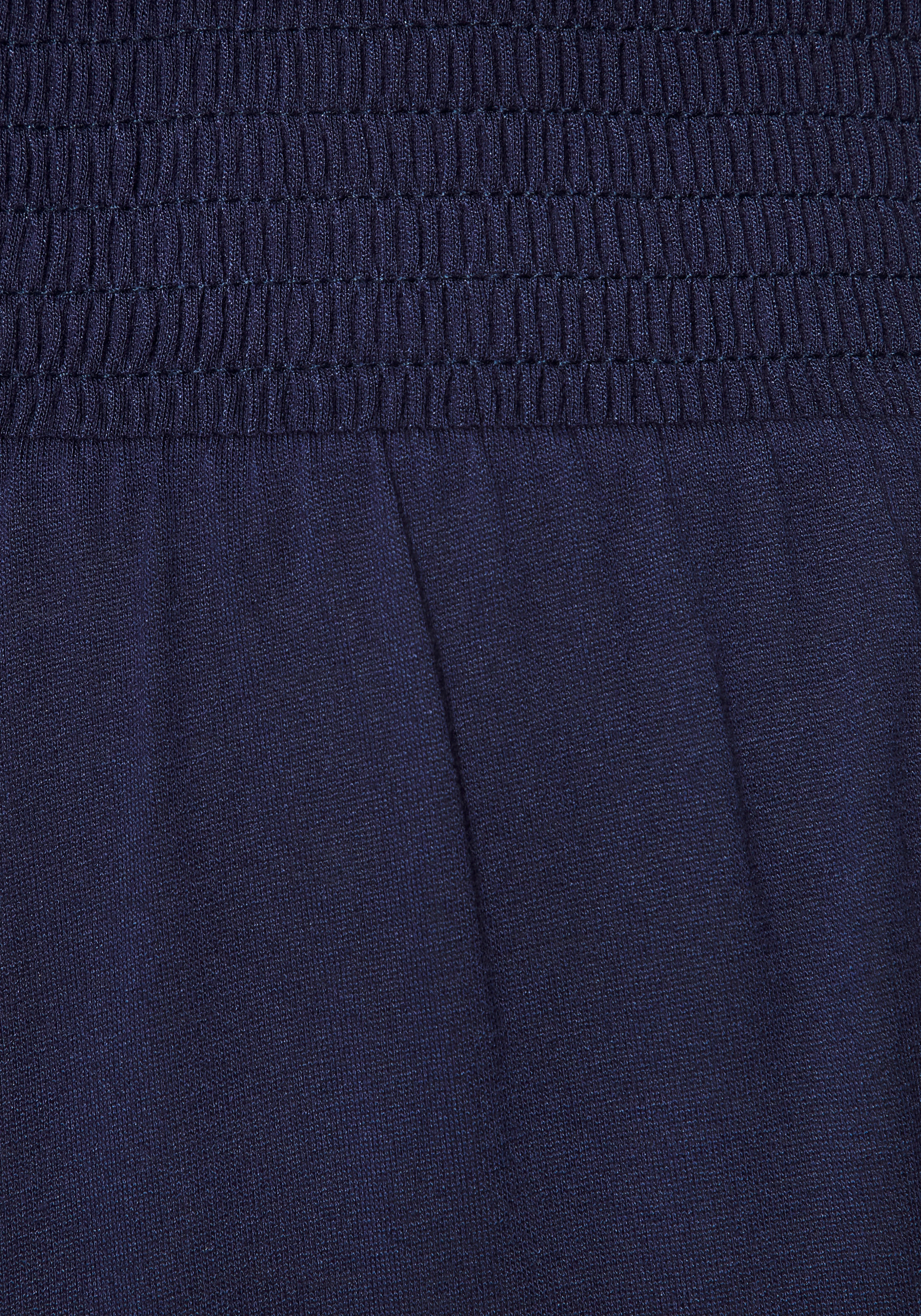 LASCANA Jerseykleid »mit breitem Smokbund und V-Ausschnitt« Ohne Taschen kurzes Sommerkleid, Basic, Viskosekleid, luftiges Strandkleid