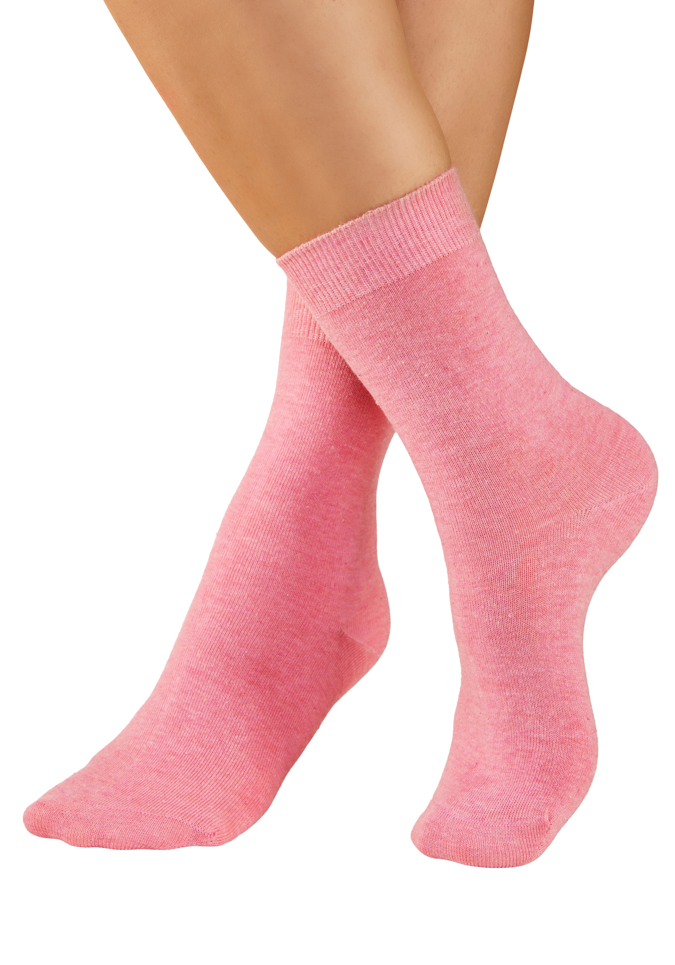 H.I.S Chaussettes basiques »Damensocken, frische melierte Farben; casual« Paquet, 20 Couple tlg. Chaussettes de tous les jours en gros paquet