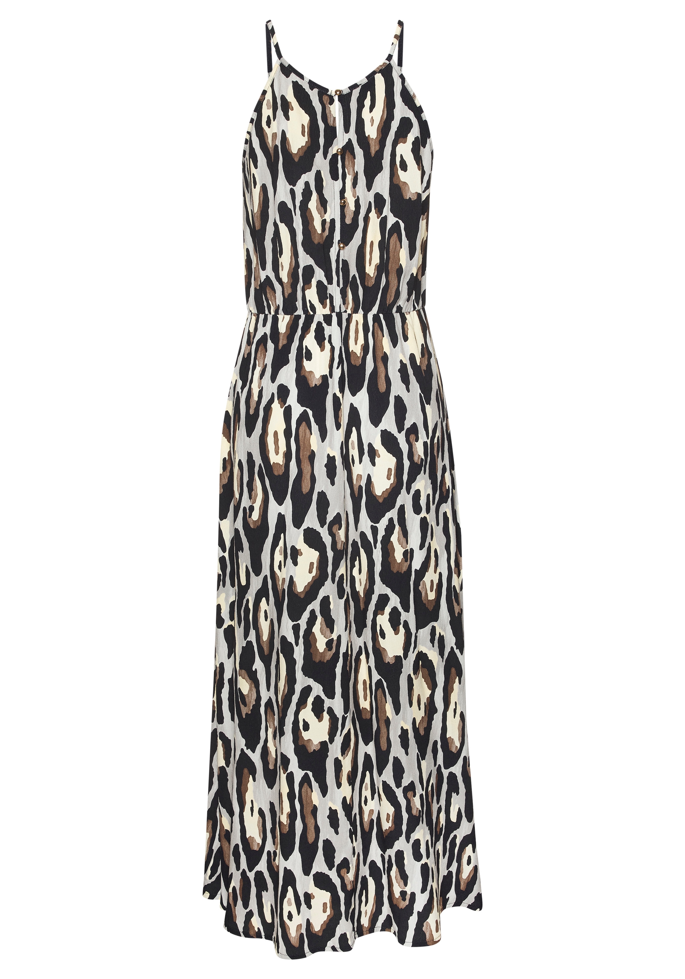 LASCANA Maxi robe aus gewebter Viskose im Alloverprint, luftiges Sommerkleid