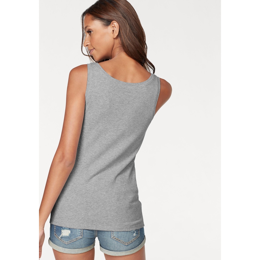 Vivance Tanktop »aus elastischer Baumwoll-Qualität«, (2er-Pack)