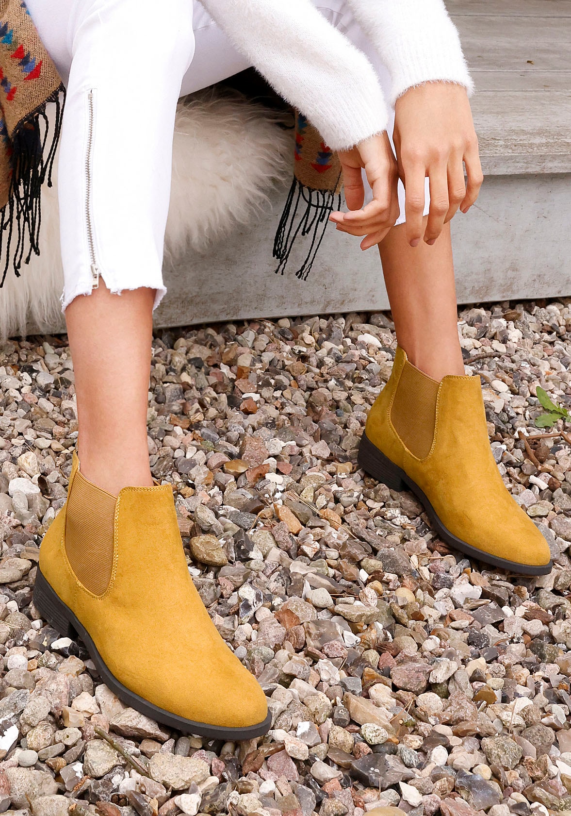 Vivance Chelseaboots, bequem zum Reinschlüpfen, Stiefelette, Ankle Boots VEGAN