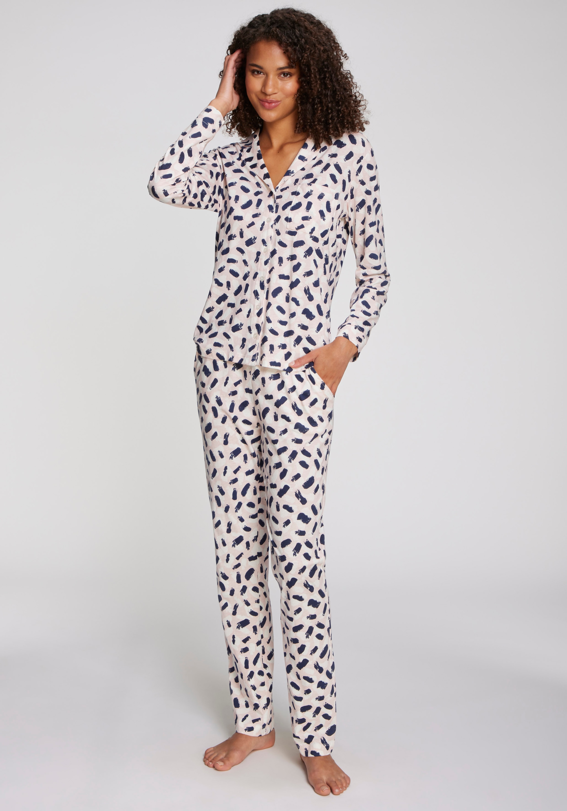 s.Oliver Pyjamahose  Mit schönem Alloverdruck