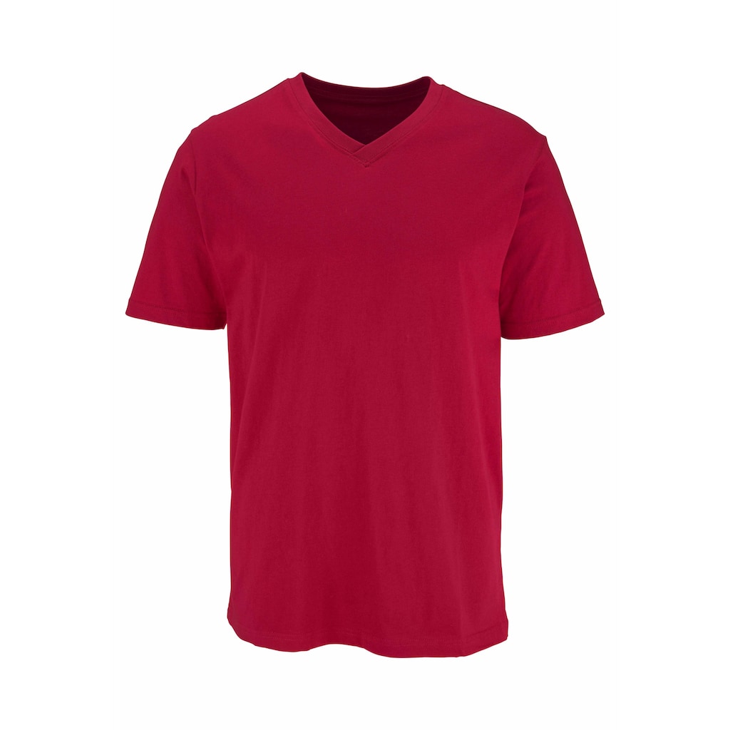 H.I.S T-Shirt, (Packung, 3 tlg.), mit V-Ausschnitt aus Baumwolle, Unterhemd, T-Shirt