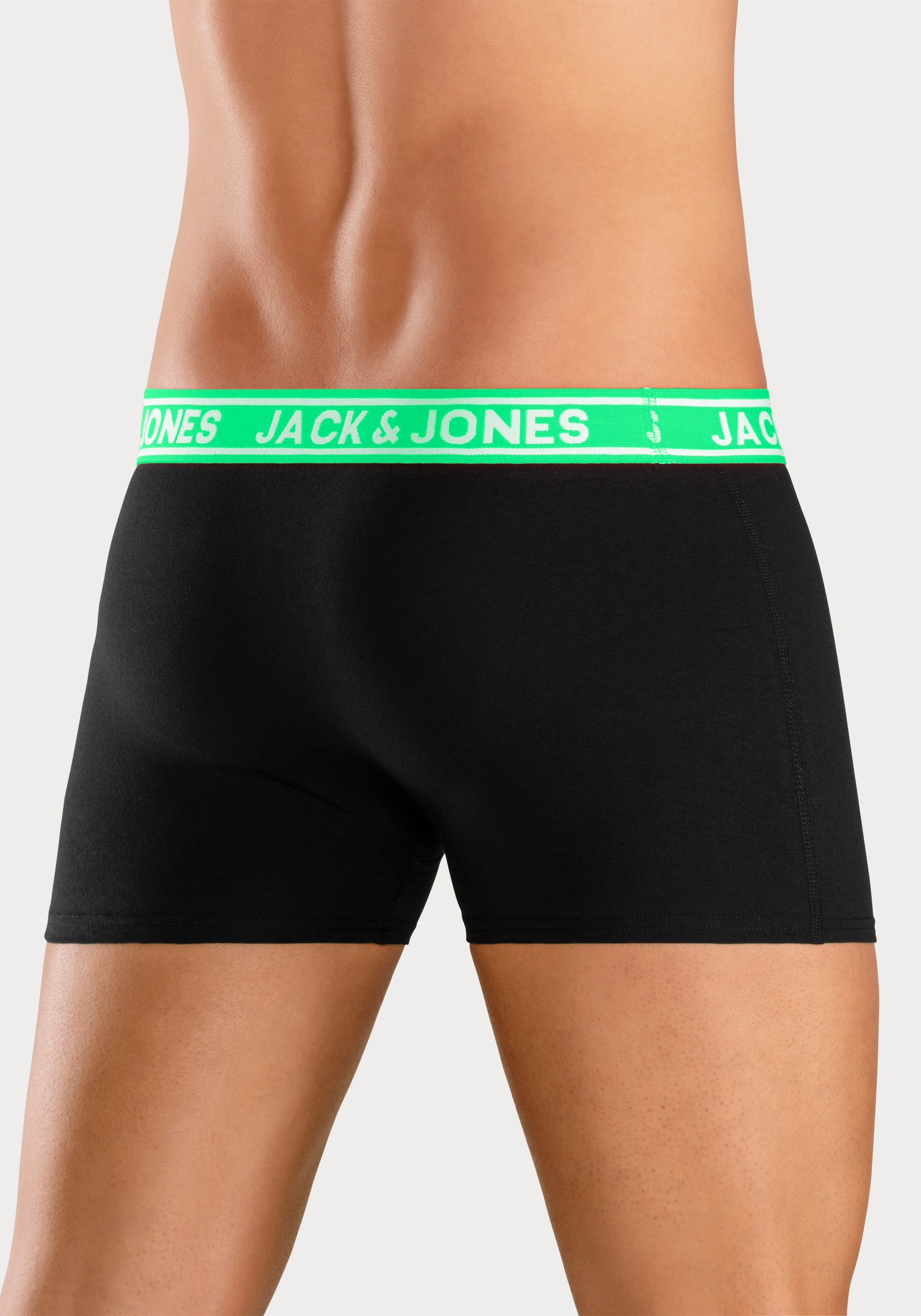 Jack & Jones Tronc »JACCRISP im 6er Pack mit Logobund und Stretchkomfort« Packung, 6 cuis unifarben mit Farbeinsatz, modisch, eng anliegend, Baumwollmischung