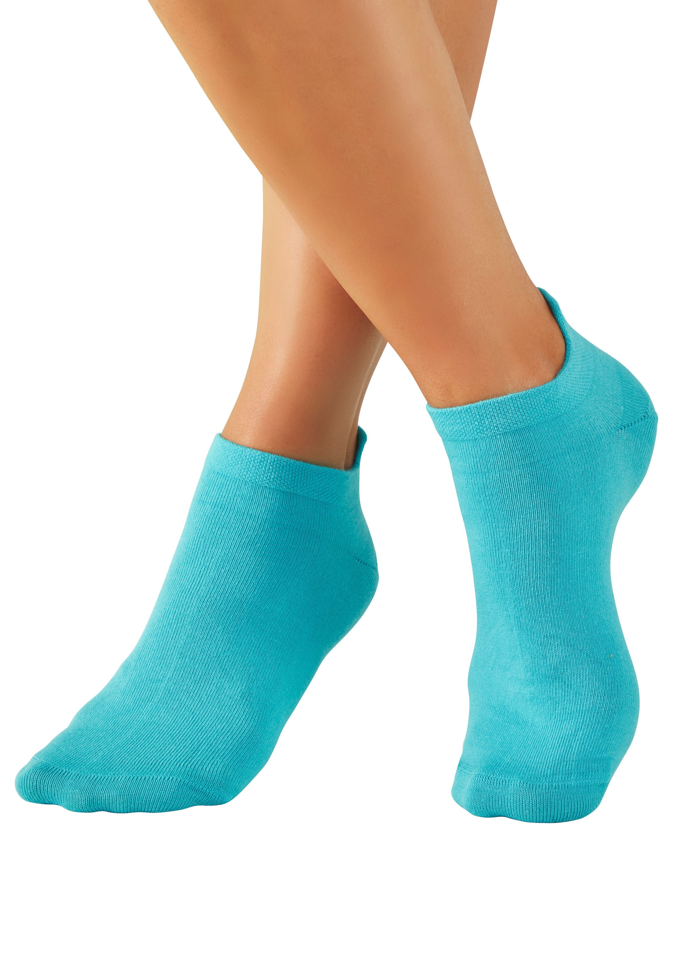 LASCANA Chaussettes de baskets »für Damen mit eingestricktem Markenlogo« Boîte, Boîte, 7 Couple tlg. dans une jolie boîte cadeau