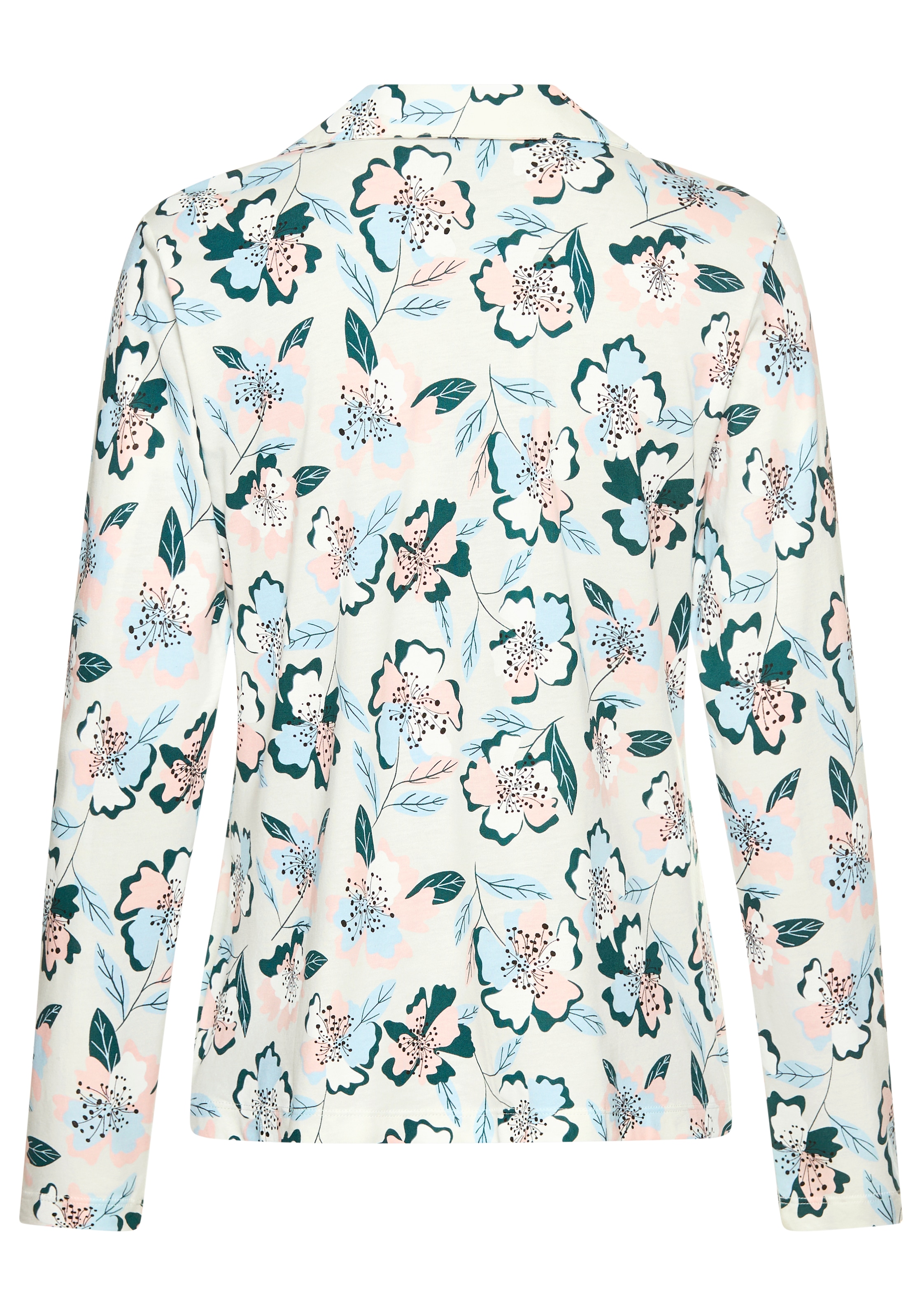 s.Oliver Haut de pyjama Schöne Knöpfe mit Logo Druck