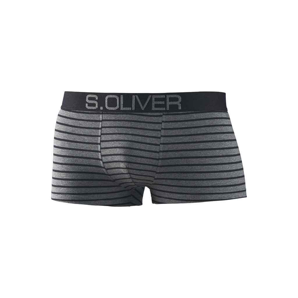 s.Oliver Hipster, (Packung, 4 St.), knapp sitzende Boxershorts für Herren aus Baumwoll-Mix