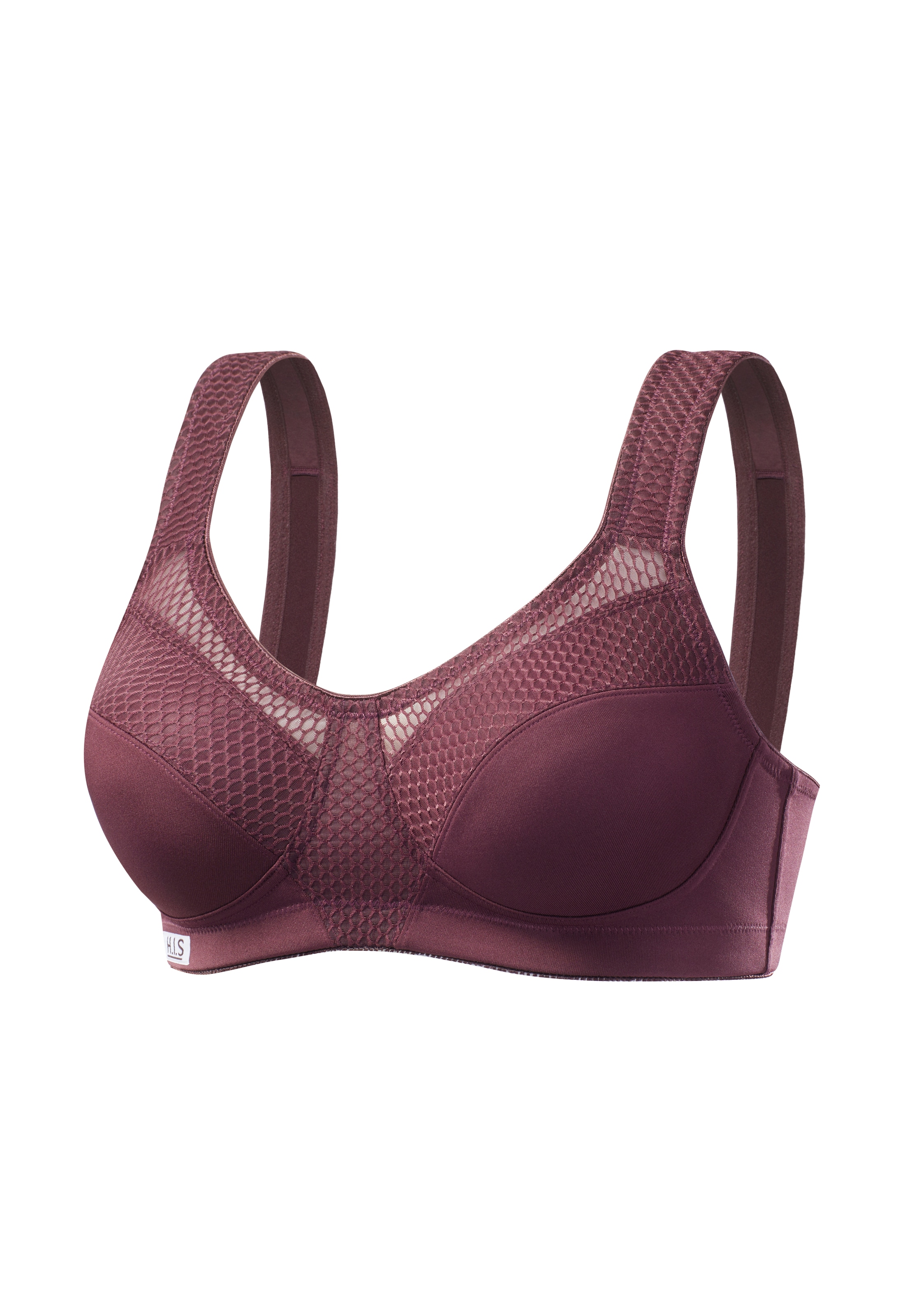 H.I.S Sport-BH »ohne Bügel aus schnell trocknendem COOLMAX®-Material« mit breiten, wattierten Trägern, grosse Grössen