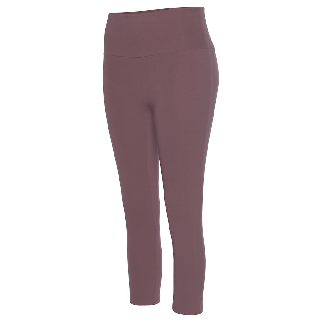 LASCANA Caprileggings, mit breitem weichem Bündchen, Loungewear
