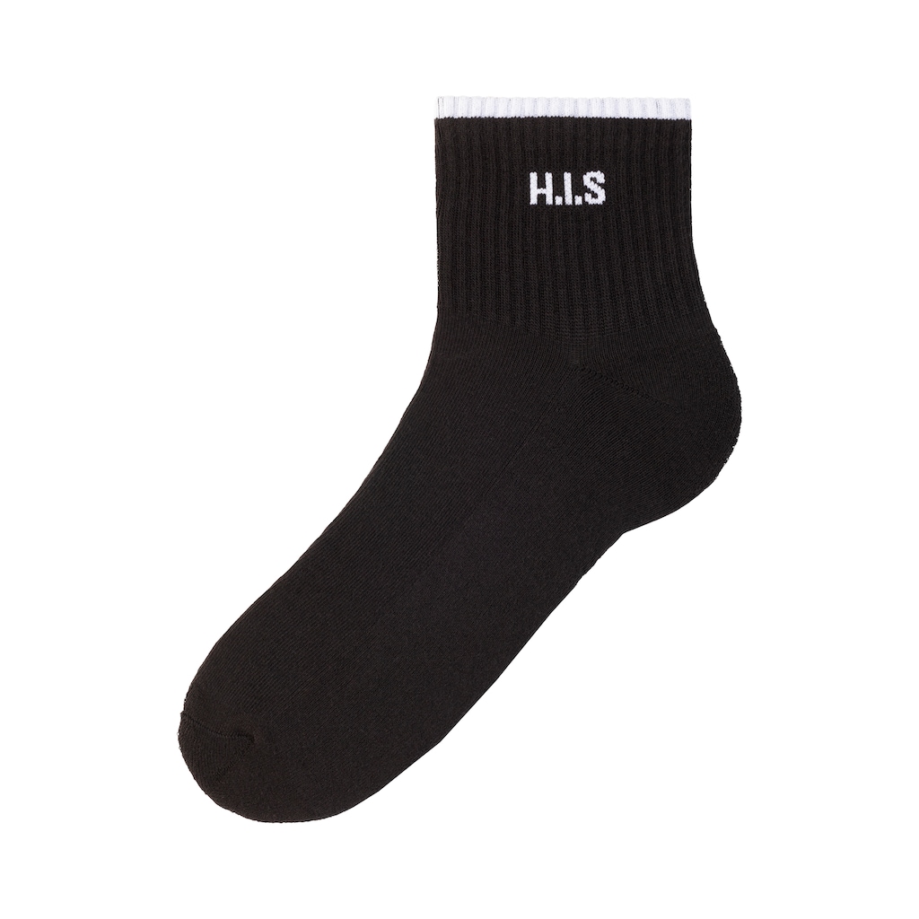 H.I.S Sportsocken, (Packung, 6 Paar), Kurzsocken mit Frottee & verstärkten Belastungszonen