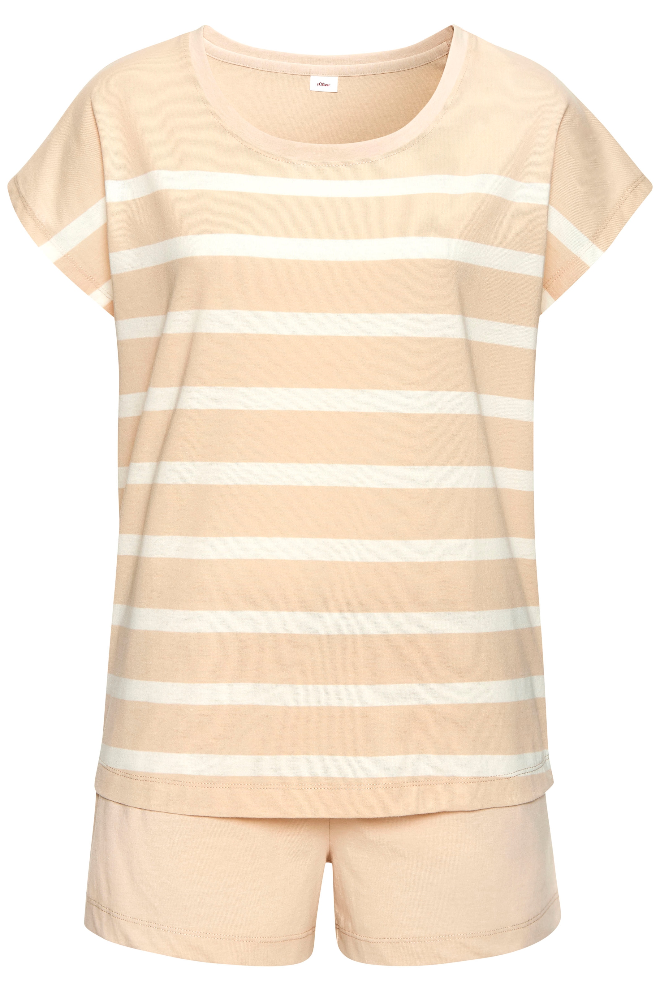 s.Oliver Shorty 2 tlg. mit garngefärbten Streifen im Oberteil