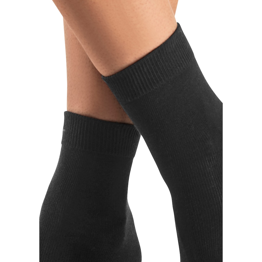 LASCANA Basicsocken, (Packung, 7 Paar), in bunten Melange-Farben